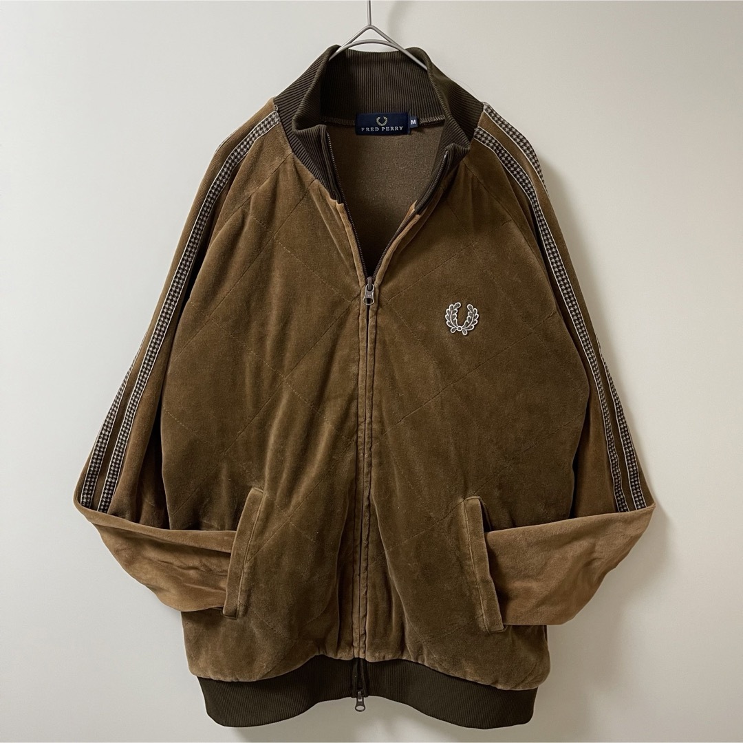FRED PERRY - 美品ベロア M】フレッドペリー刺繍トラックジャケット