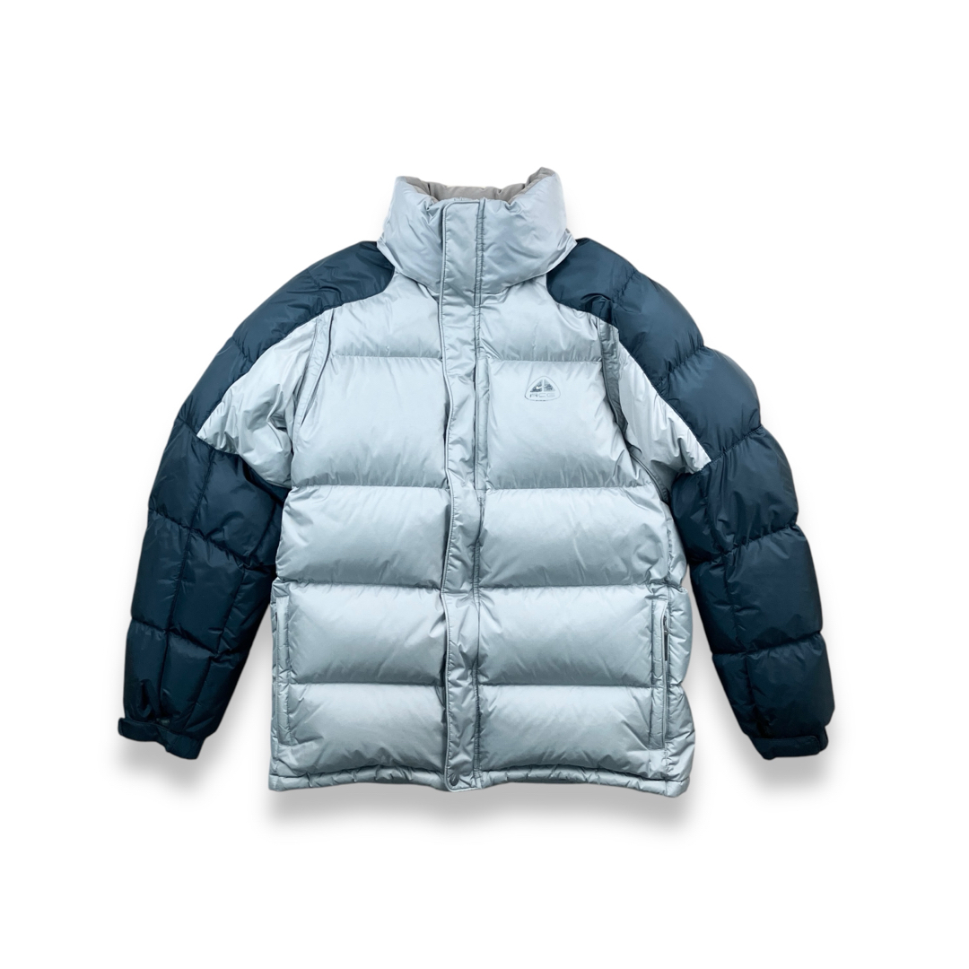 NIKE - 00s Y2K NIKE ACG ナイキ ツートンダウンジャケット シルバーの