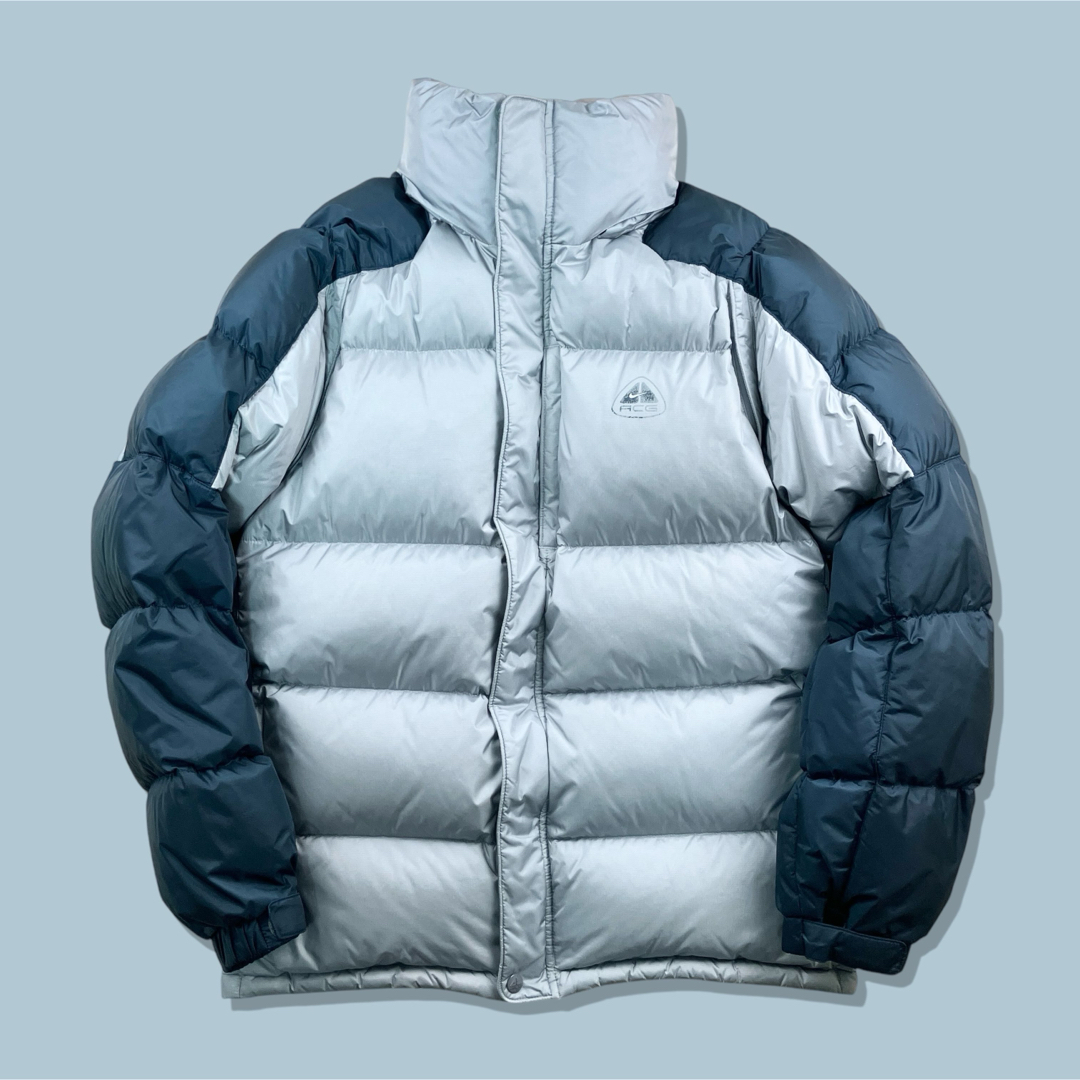 NIKE - 00s Y2K NIKE ACG ナイキ ツートンダウンジャケット シルバーの