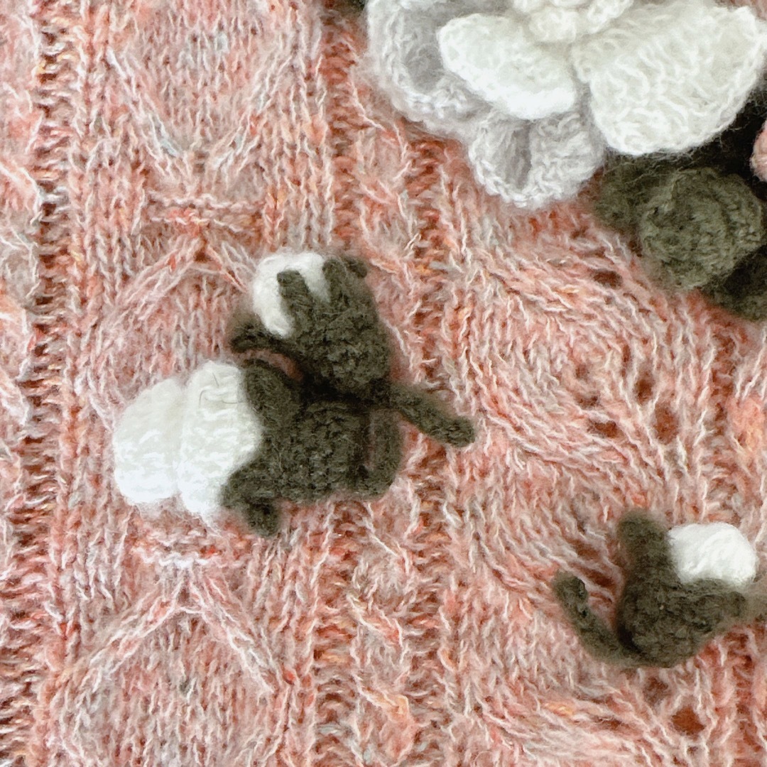 PINK HOUSE - 【美品】ピンクハウス カラフル透かし編み バラモチーフ