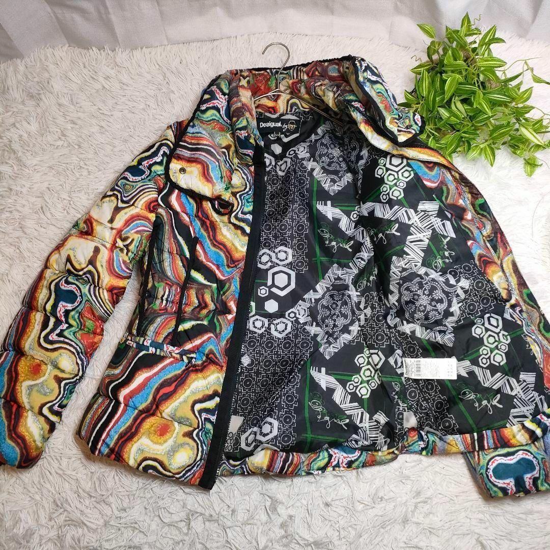 DESIGUAL - デジグアル ダウンジャケット 総柄 サイケ Desigual ダウン