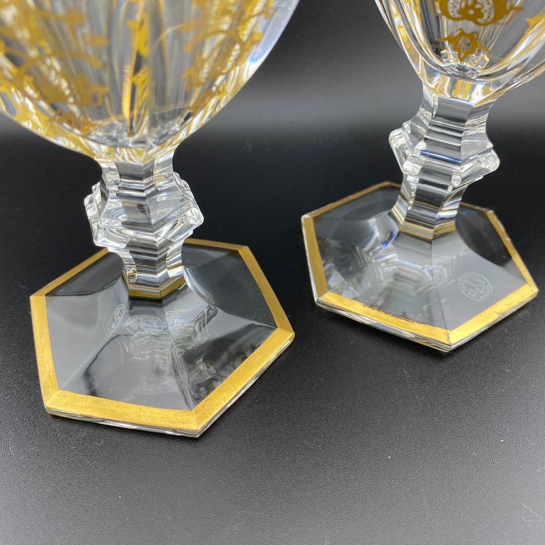Baccarat - H156 バカラ アルクール エンパイア 金彩 ワイン グラス 2
