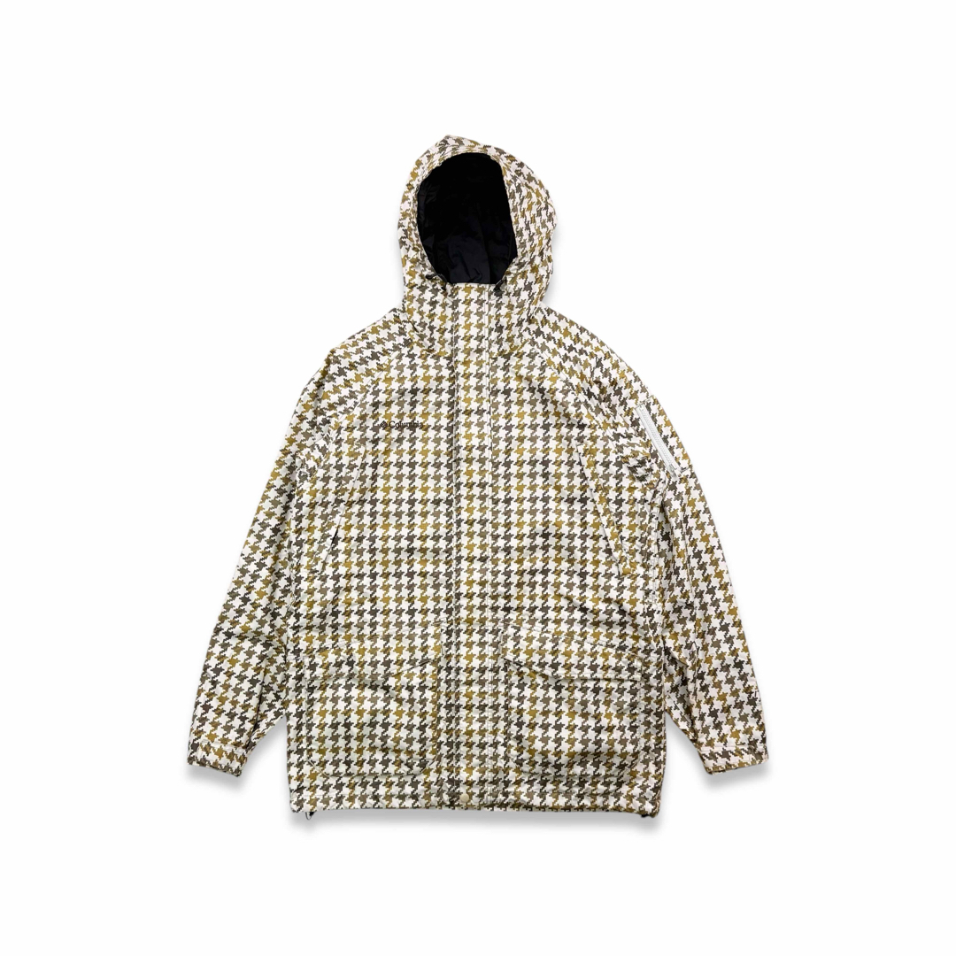 Colombia マウンテンパーカー 00s 総柄 チェックドローコード 難あり