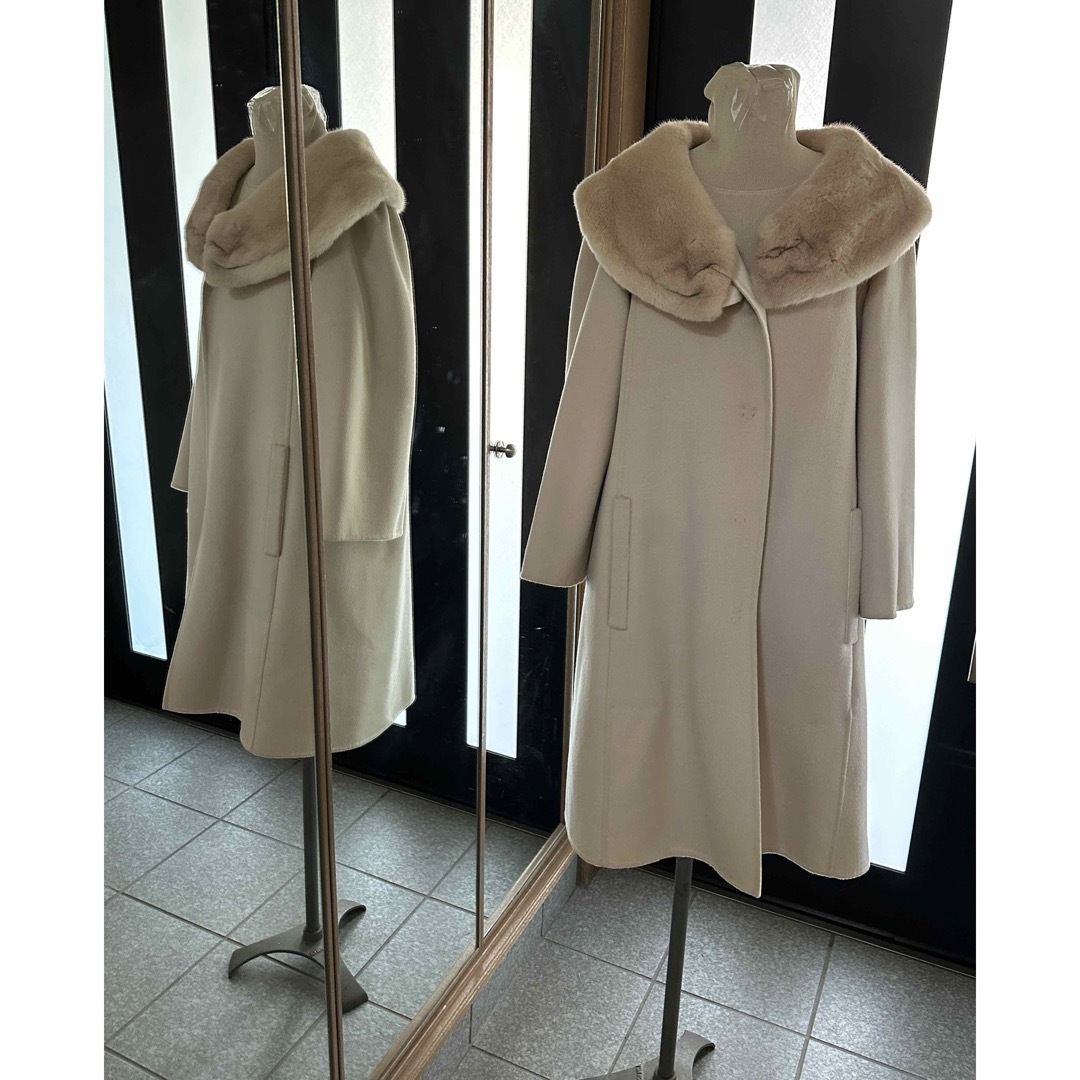 FOXEY - FOXEY カシミア＆ミンクコート WINTER BOUQUET 定価57万円の