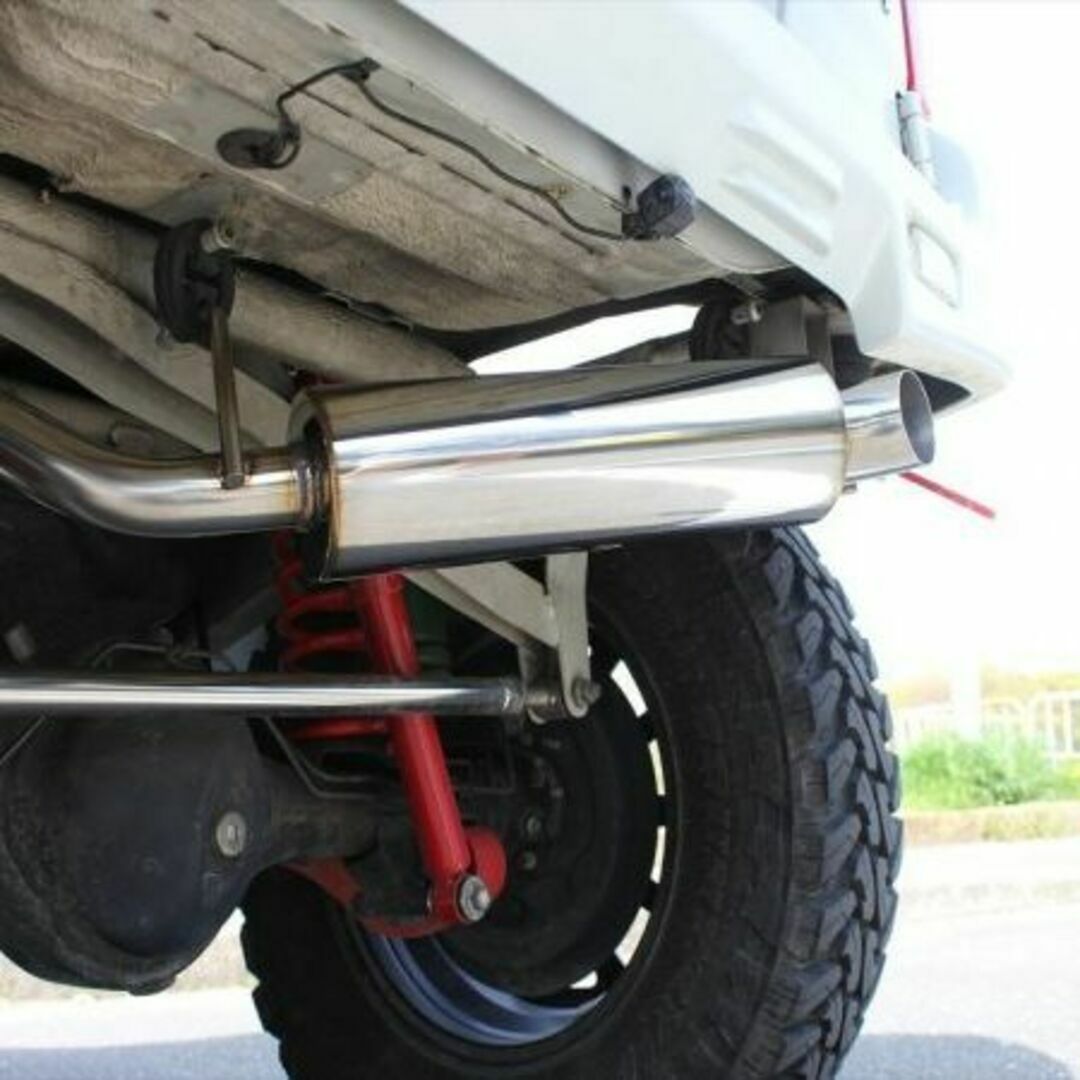 ジムニー JB23 ショートバンパー 用 右出しマフラー ポリッシュの通販