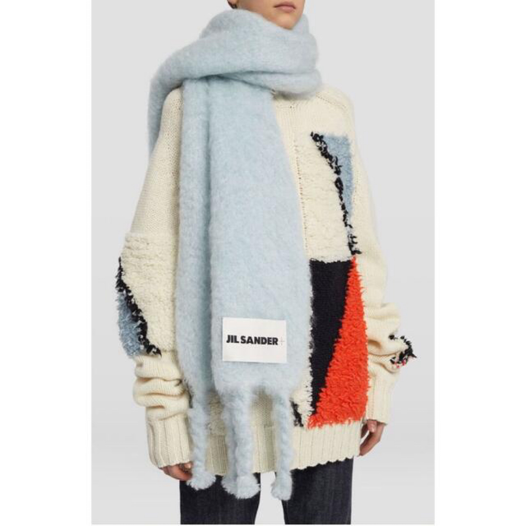 JIL SANDER - jilsander マフラー 大判 モヘア ブルー 水色の通販 by