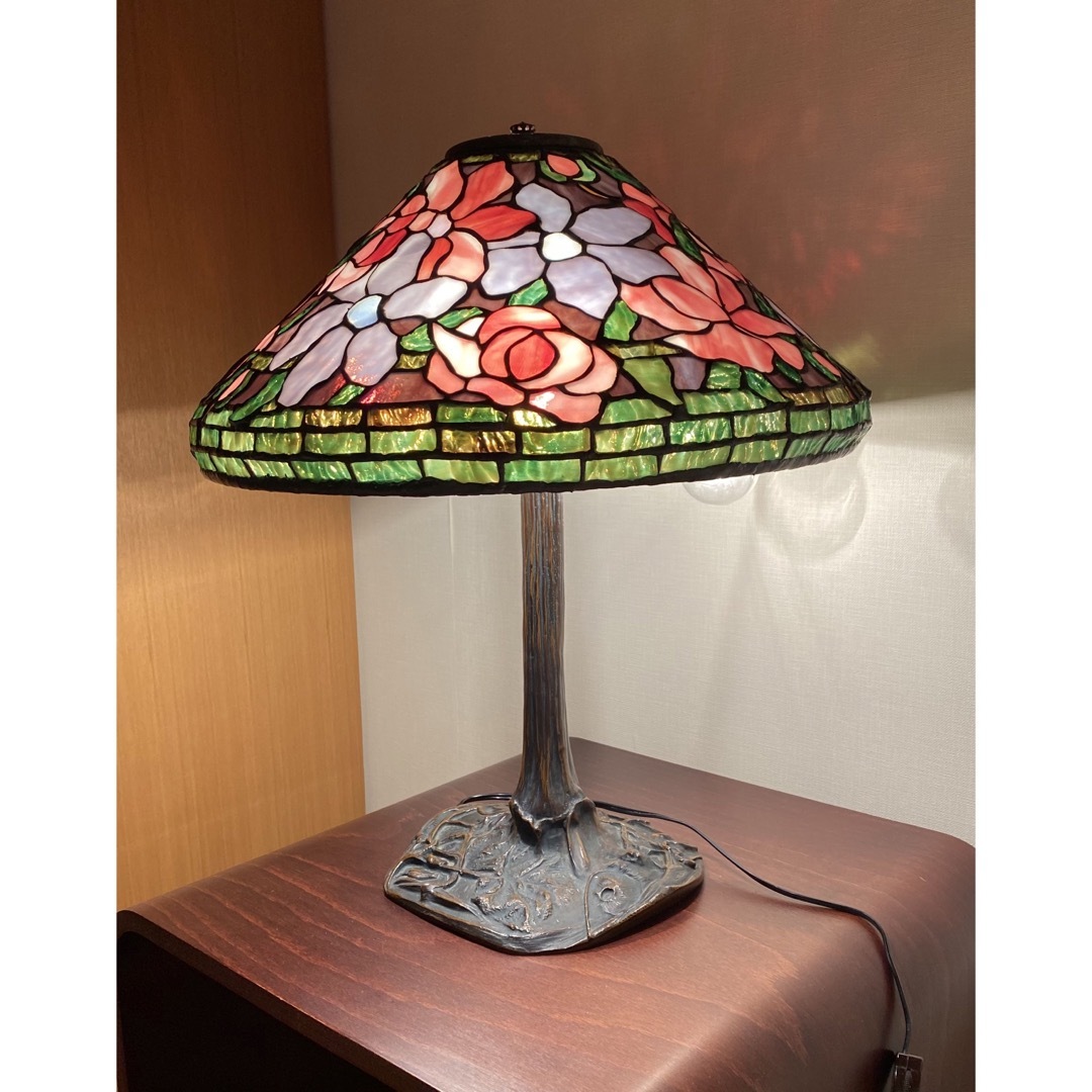 ハンドメイド ステンドグラス ランプ花の通販 by ももんが's shop｜ラクマ