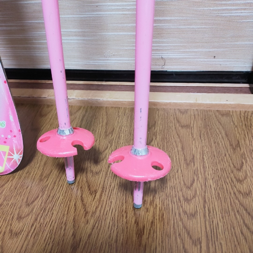 スキー板、ストック、スキーブーツ21cm-22cm3点セットの通販 by ダンボ