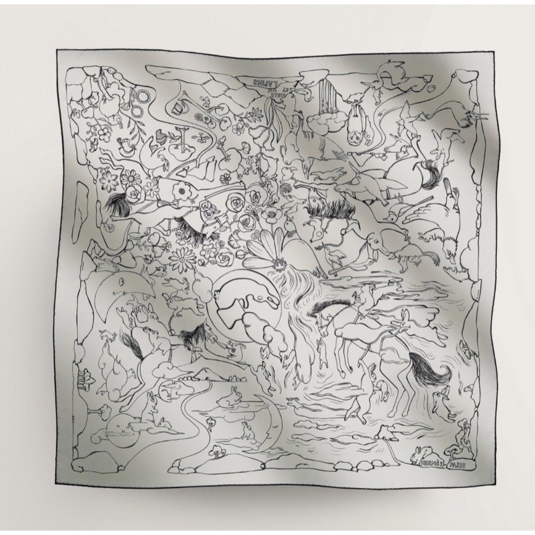 HERMES - 値下げ！エルメス 2023秋冬 カレ90 《千と一のウサギ》新品未