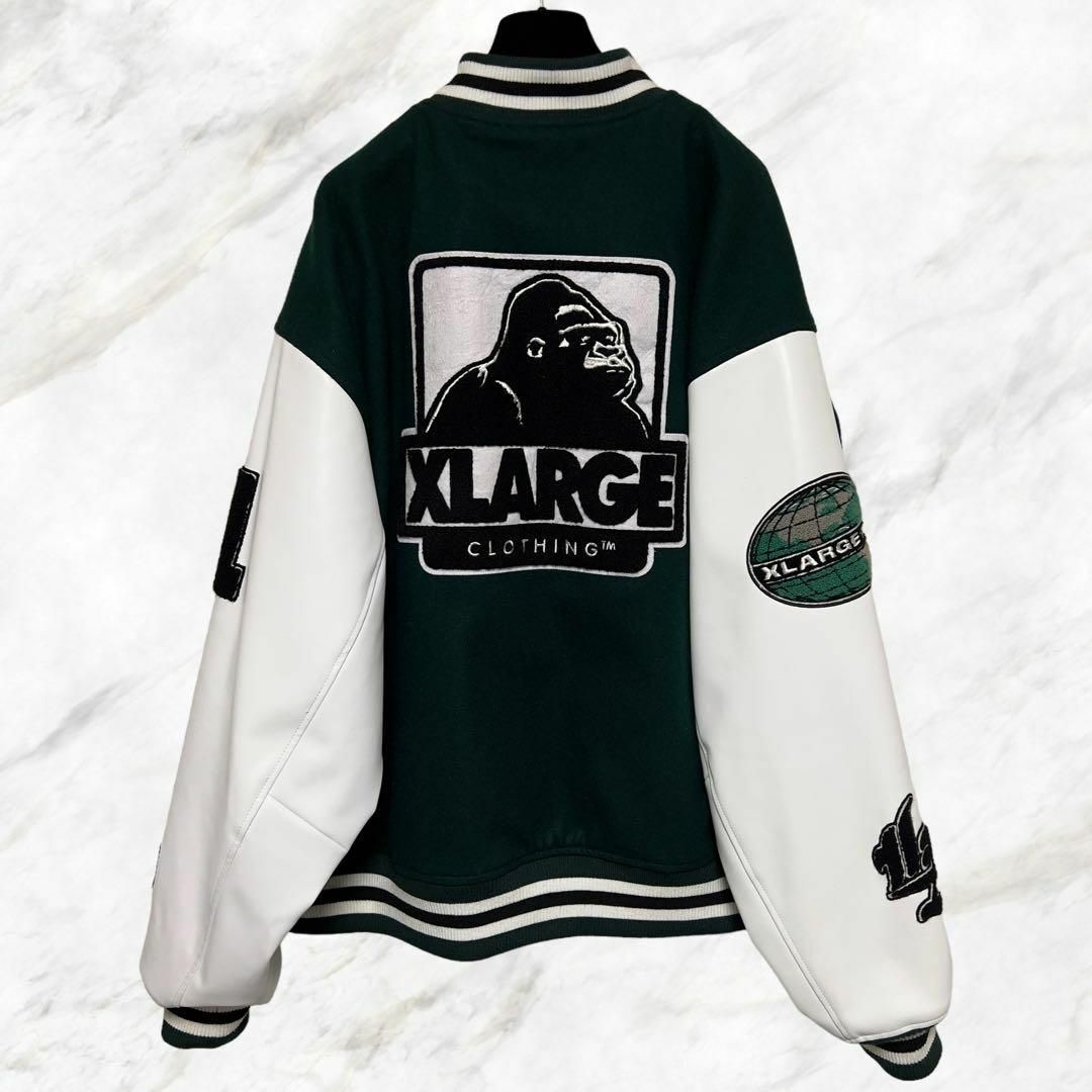 XLARGE - XLARGE エクストララージ スタジャン グリーン 内側