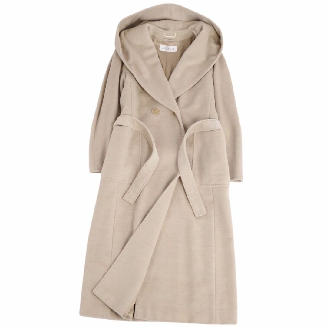 Max Mara - 極美品 マックスマーラ Max Mara コート 白タグ フード付き