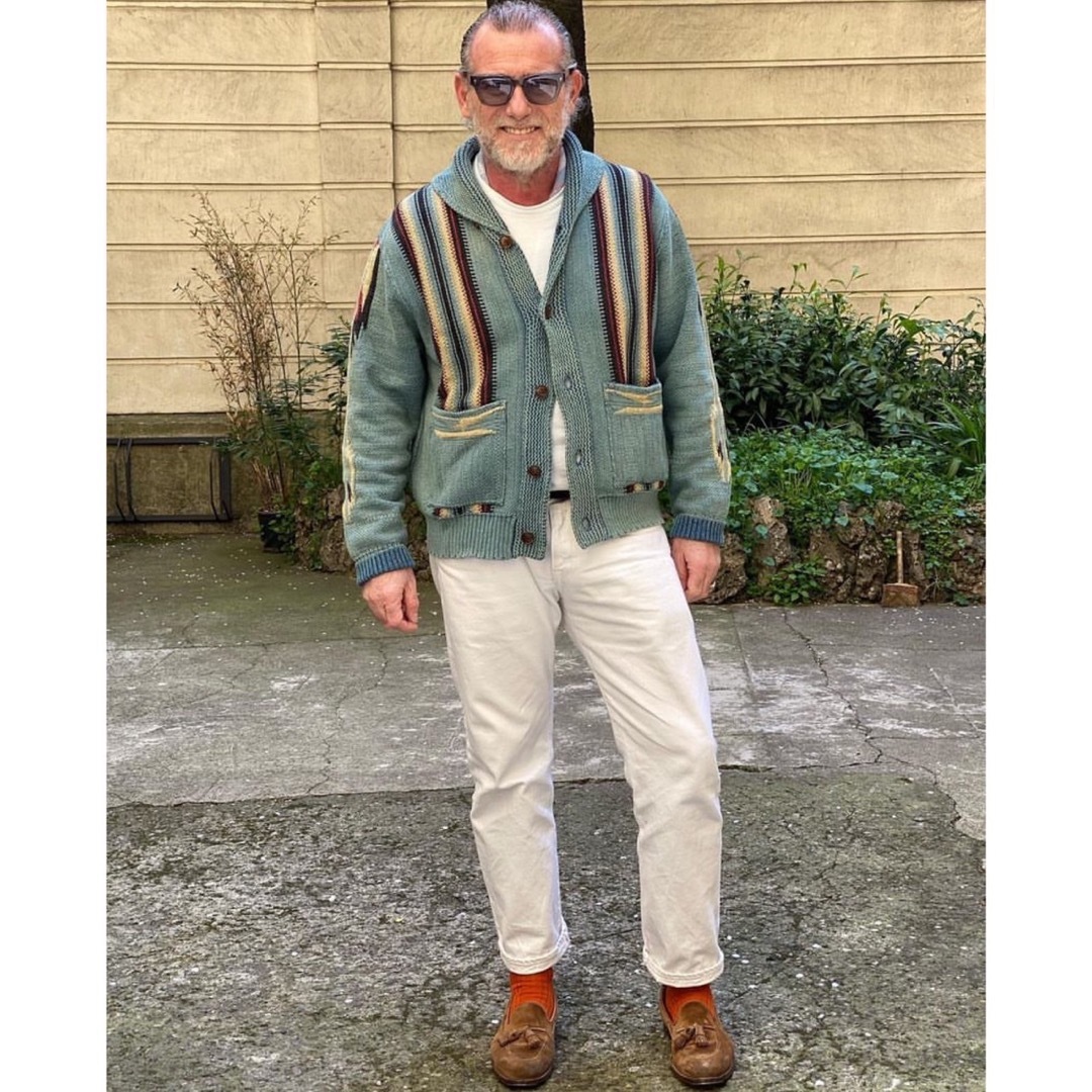 RRL - 超希少&美品!RRLネイティブニットカーディガンUSA Mサイズライト