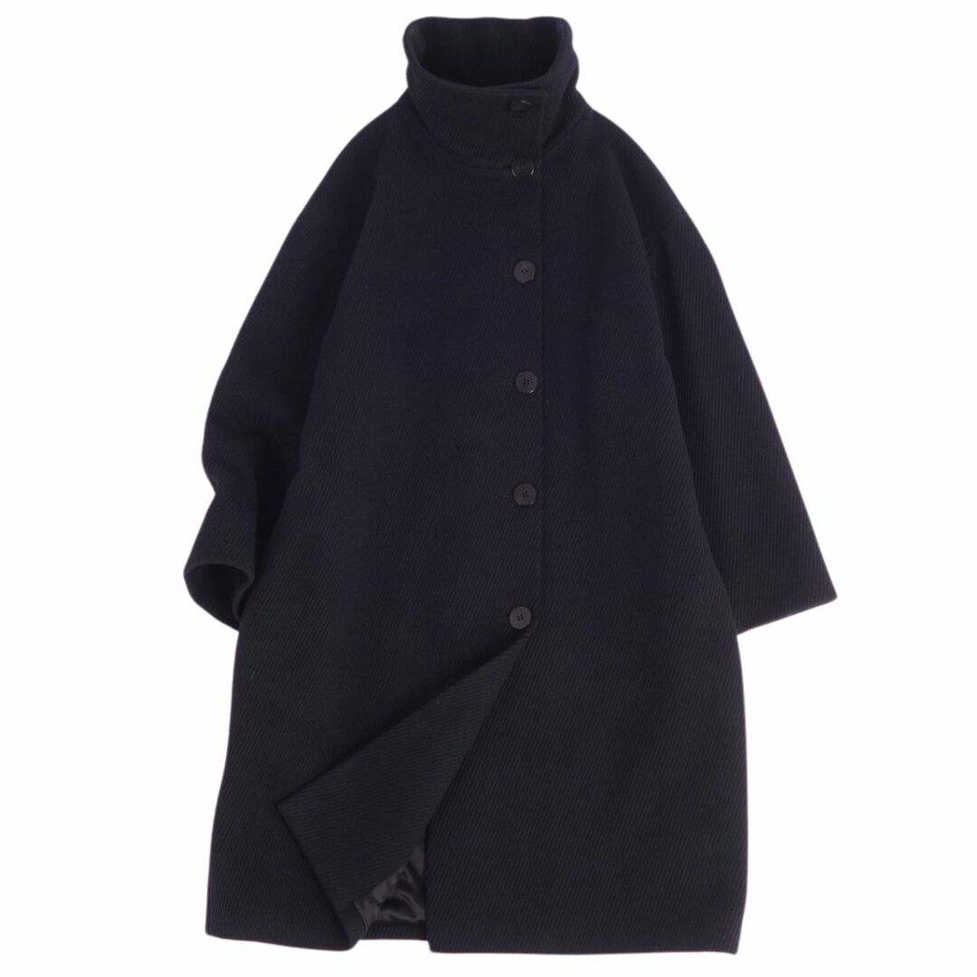 HERMES - 美品 エルメス HERMES コート ダブルブレスト ハイネック