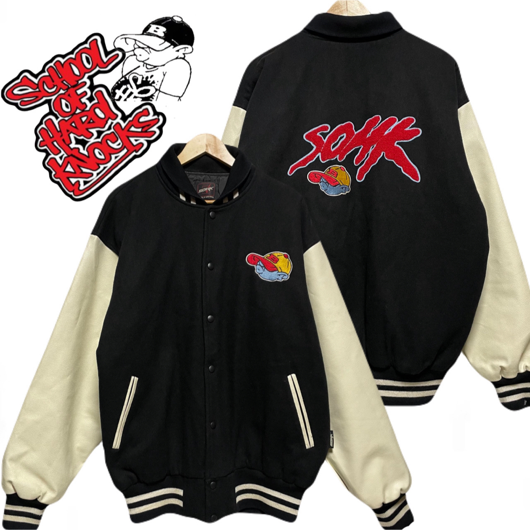 SOHK - 90s SOHK スクールオブハードノックス ウール レザー