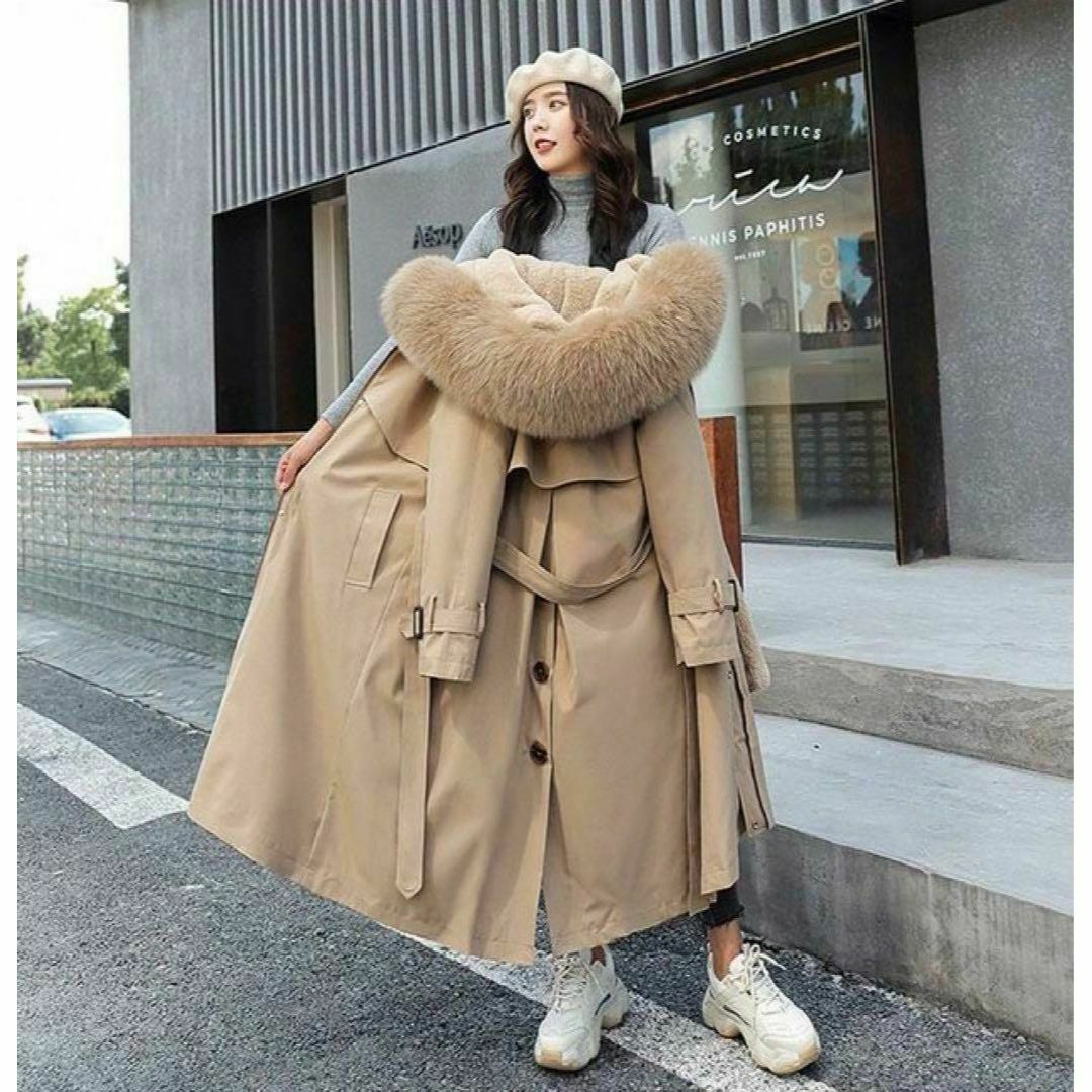 秋冬 新品 アウター モッズコート 3way ベージュ色 フード付き コート