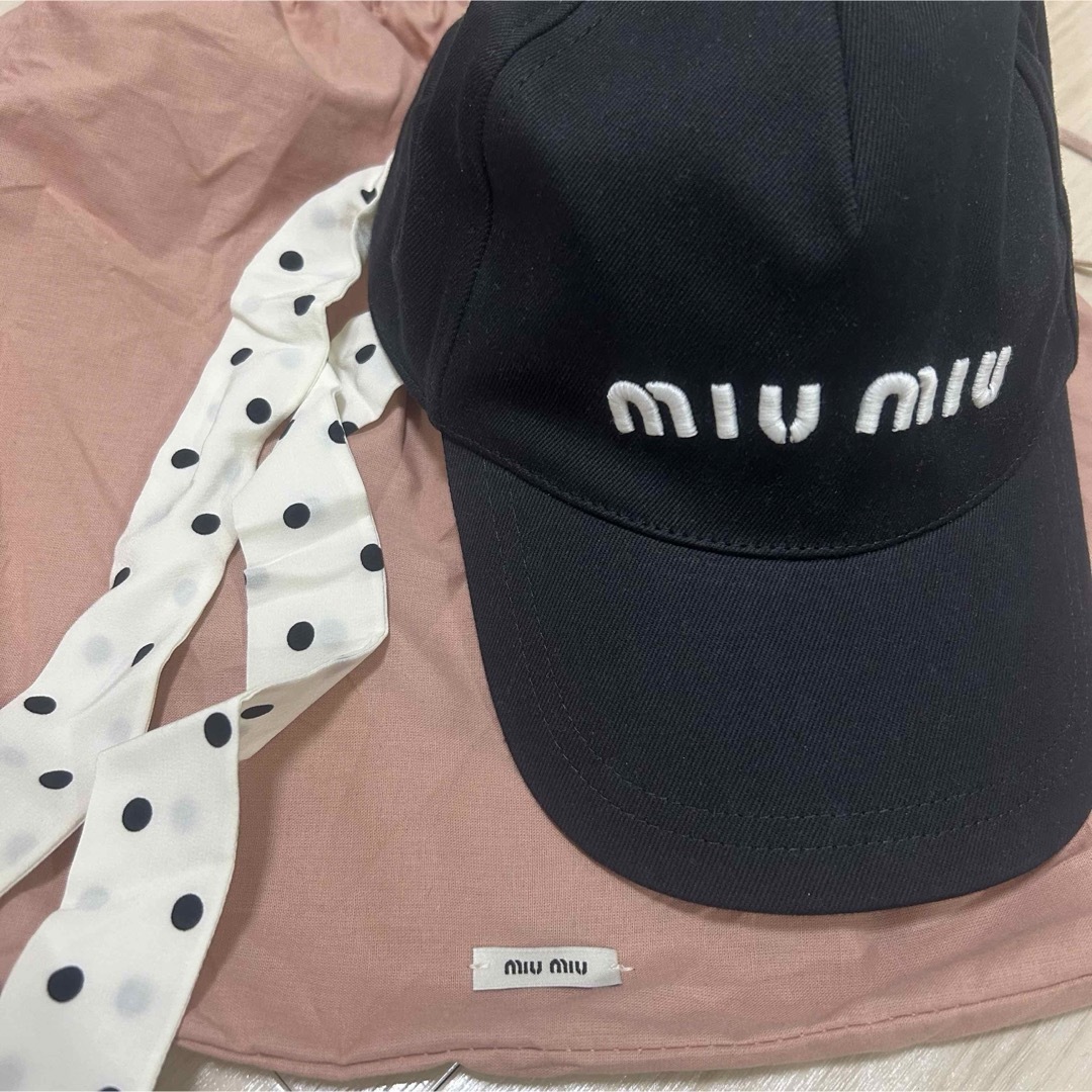 MIU MIU - miumiu コットンベースボールキャップ Sサイズの通販 by