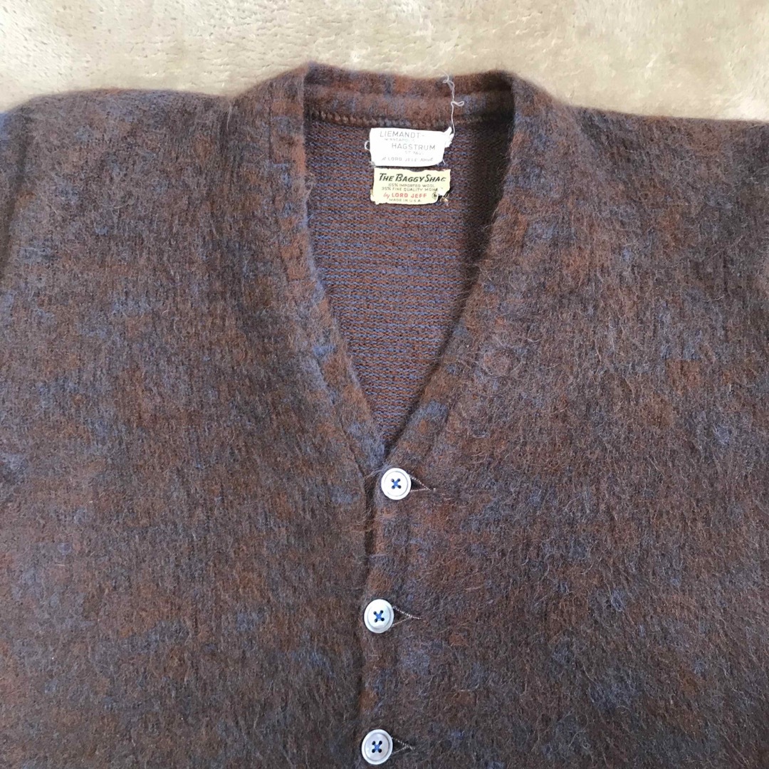 VINTAGE - 60s Vintage lord jeff シャギー モヘア カーディガン の