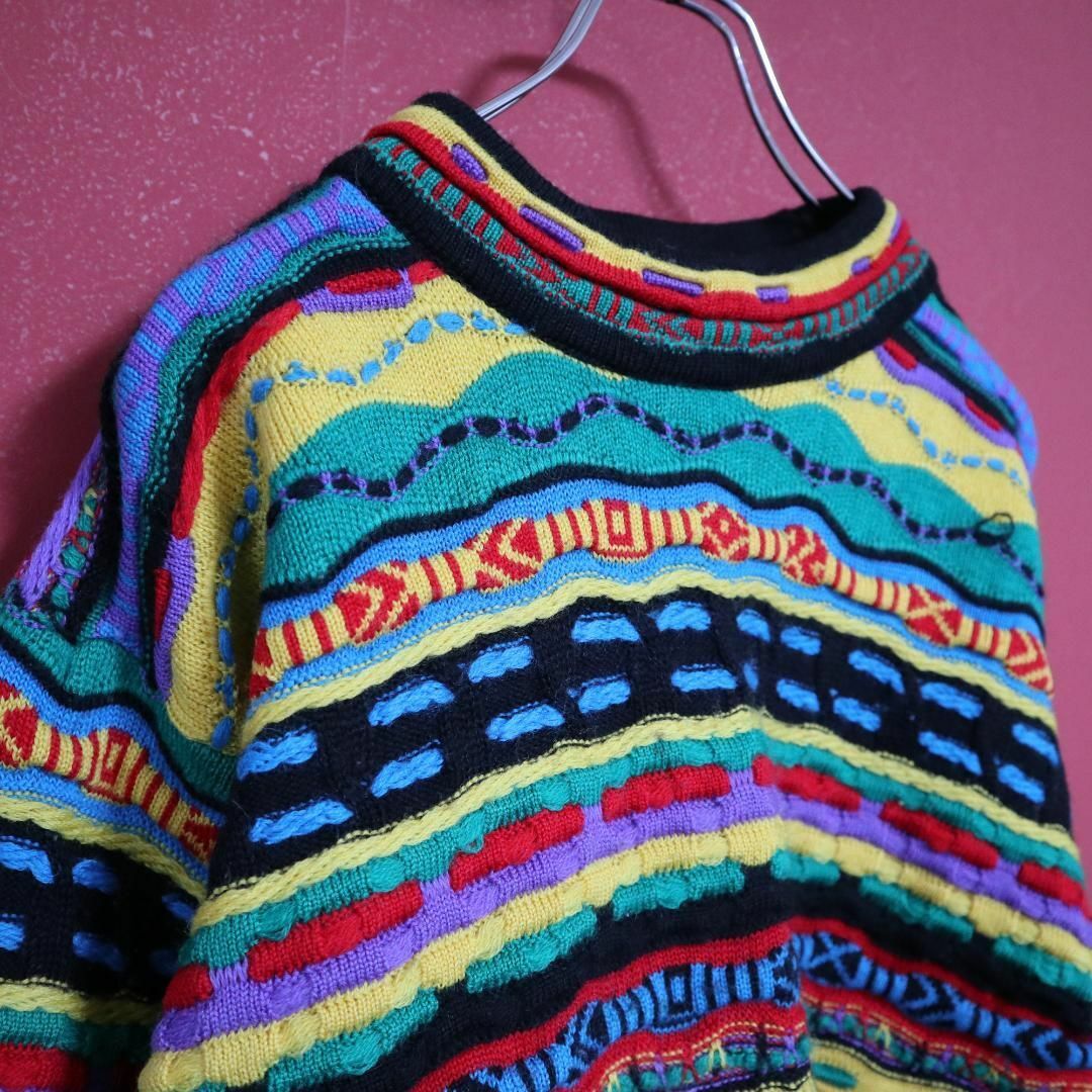 COOGI - 【スペシャル】coogi クージー 原色系 派手柄 立体構造 編込み