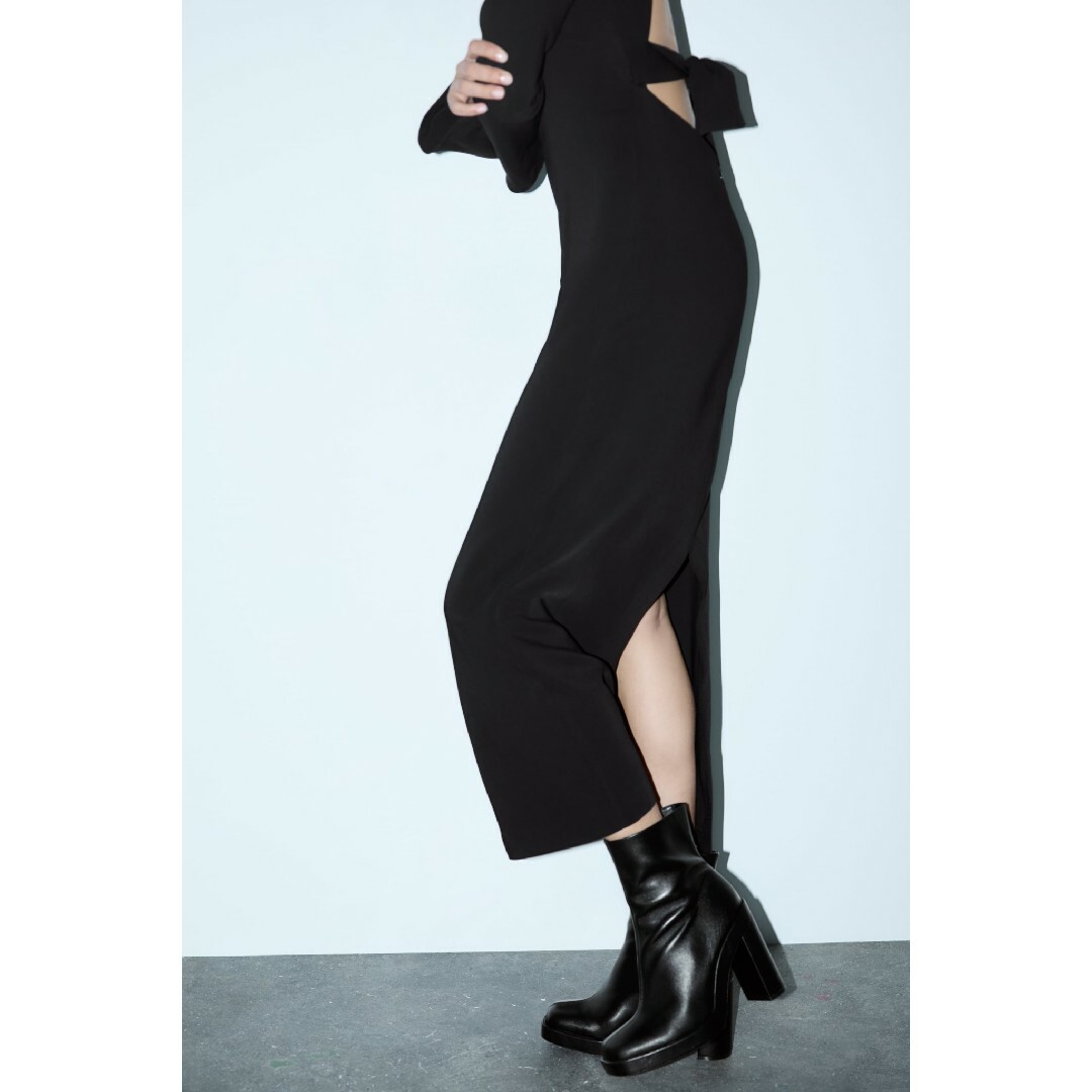 ZARA - ZARA プラットフォーム仕様レザーハイヒールアンクルブーツ 37