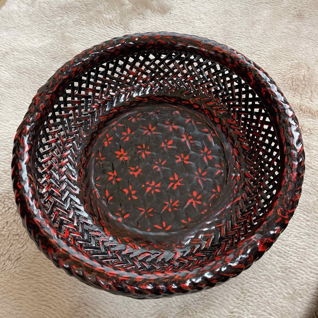 籃胎漆器 らんたい漆器 菓子器 福岡県久留米 特産 伝統工芸品の通販 by