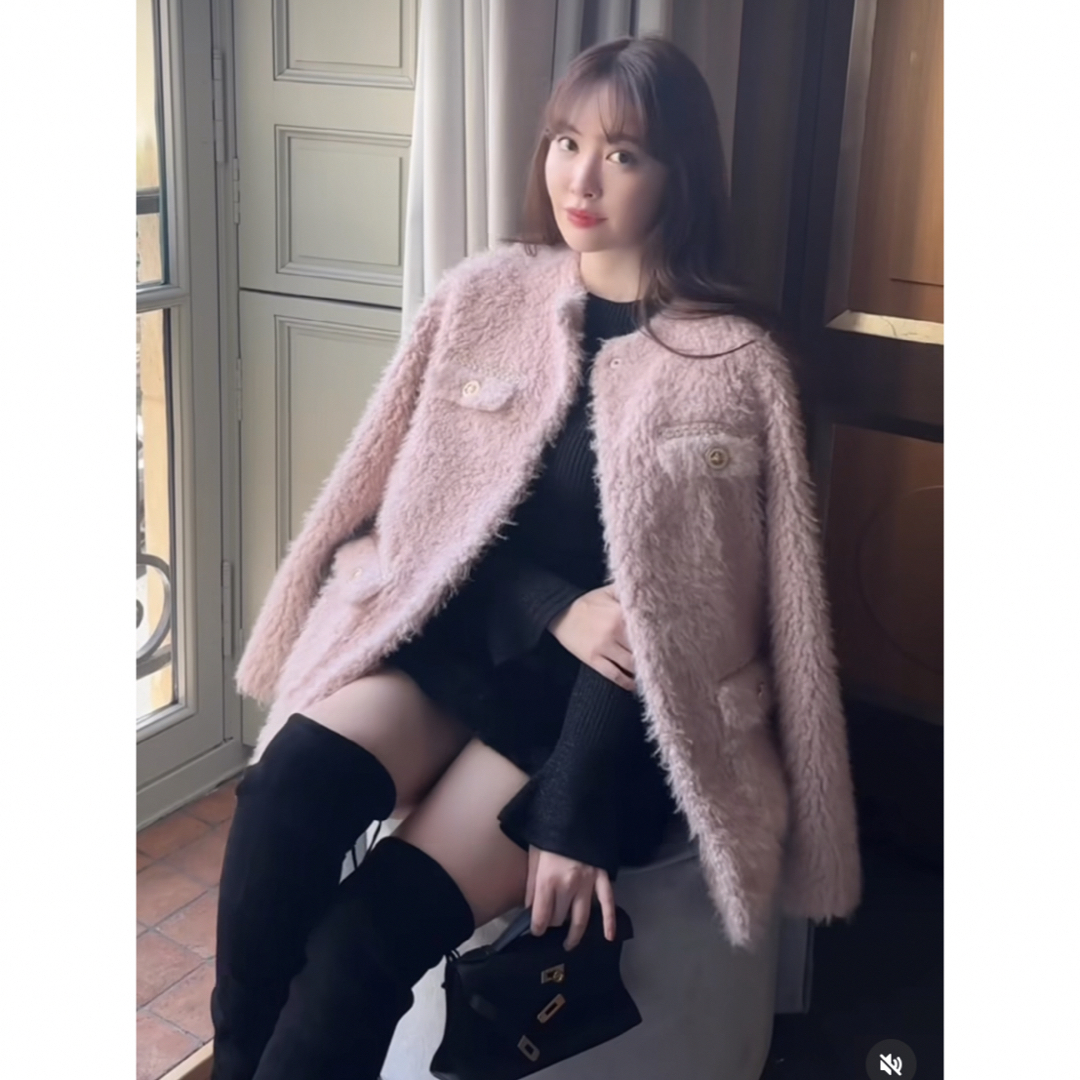 Her lip to - herlipto Royal Faux Fur Coat misty pinkの通販 by P's