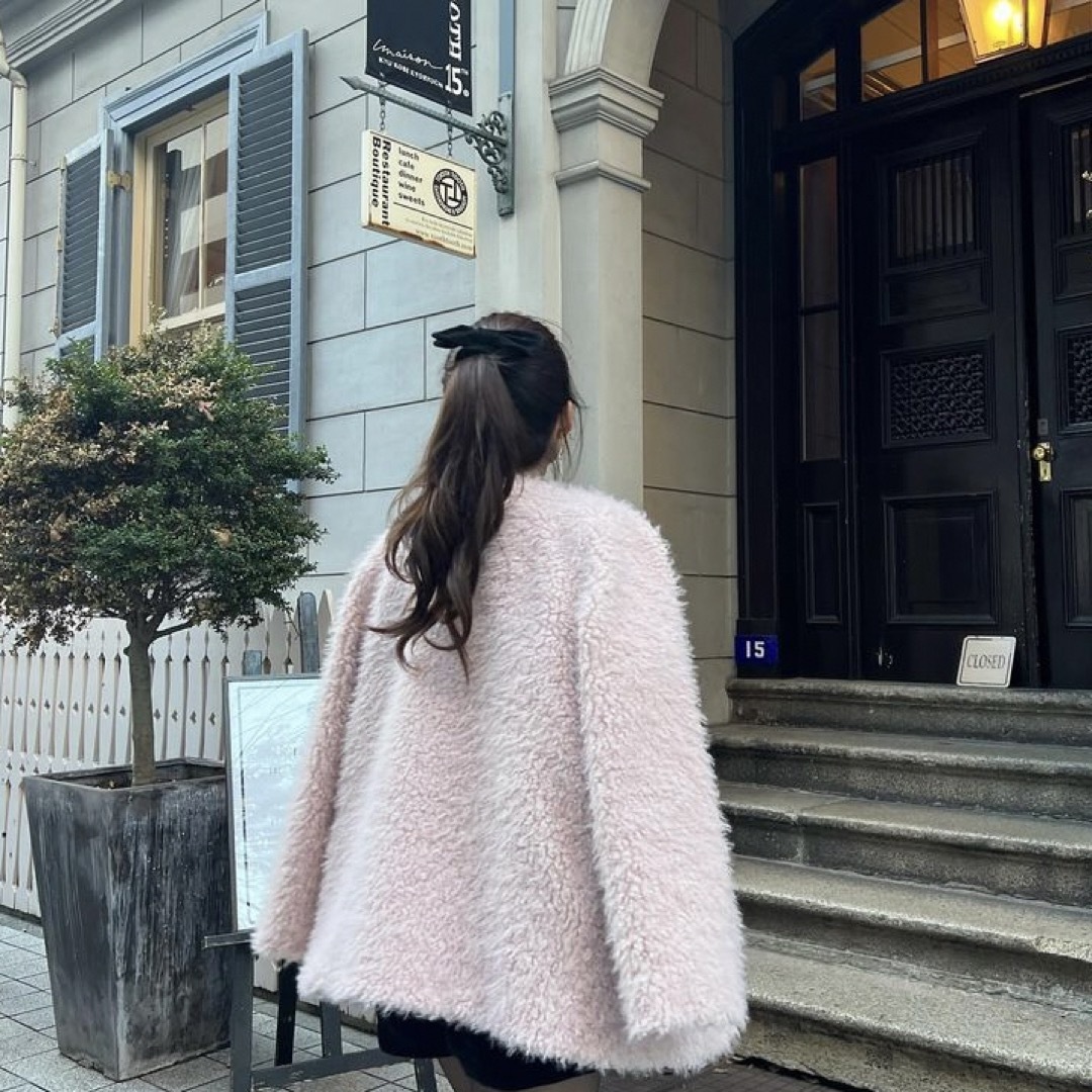 Her lip to - herlipto Royal Faux Fur Coat misty pinkの通販 by P's