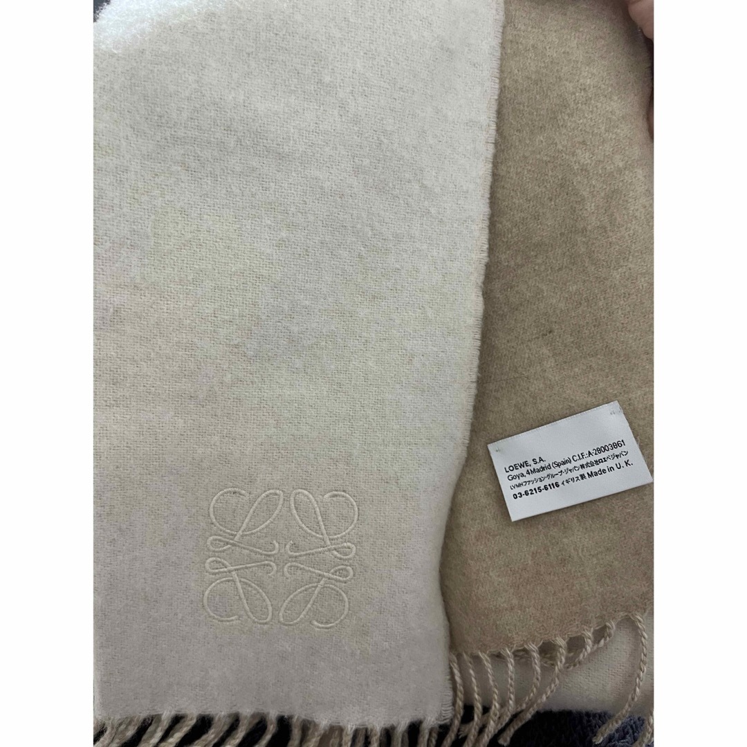 LOEWE - ロエベ バイカラー スカーフ(アイボリー/サンド)の通販 by