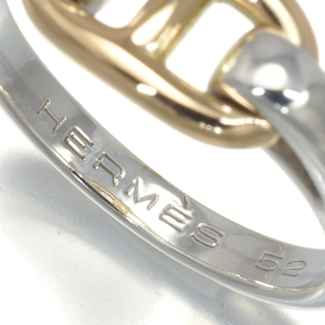 HERMES - エルメス リング シェーヌダンクル 52号 シルバー800/K18YG