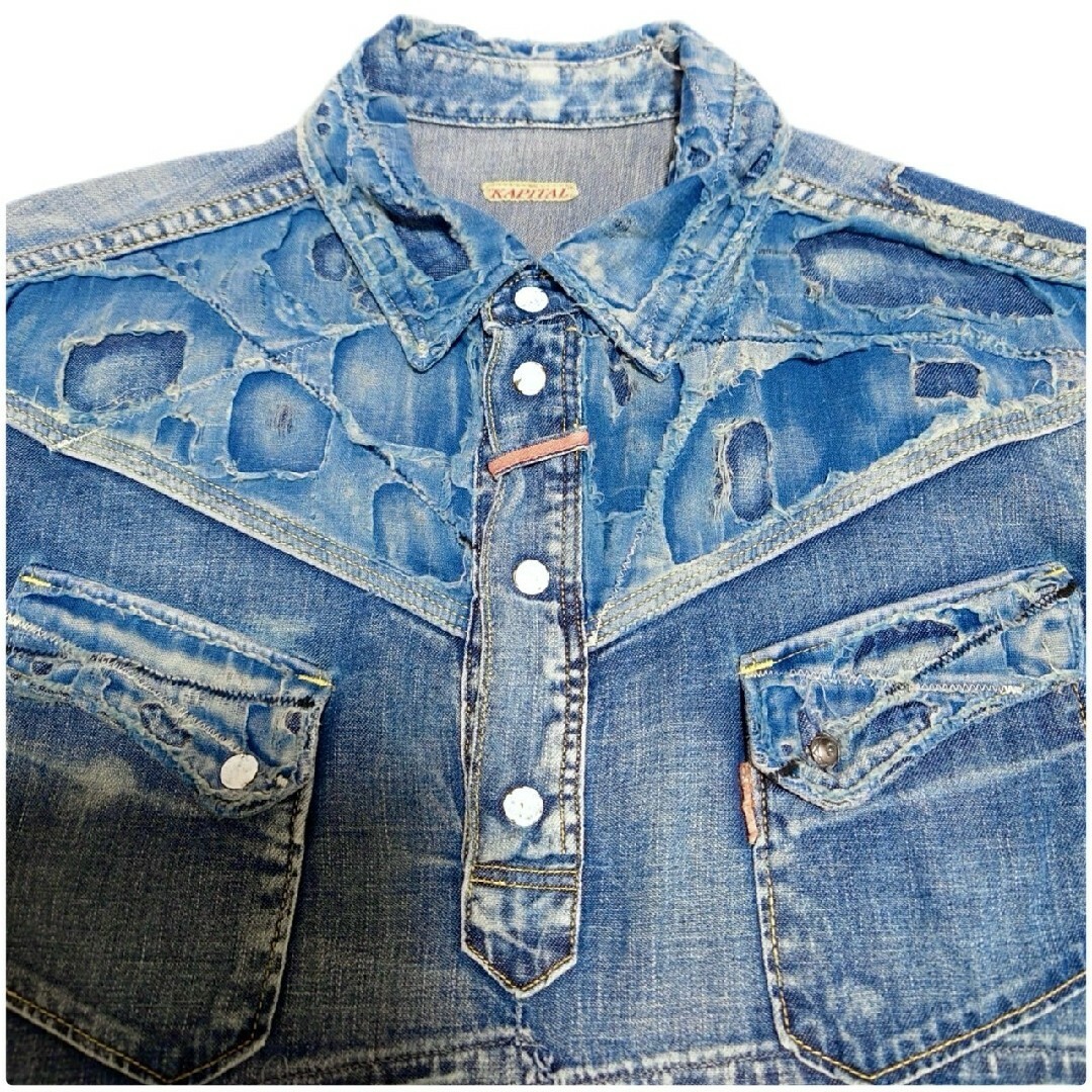 KAPITAL - 超稀少 KAPITAL 最高級刺し子パッチワークBOROデニムプル