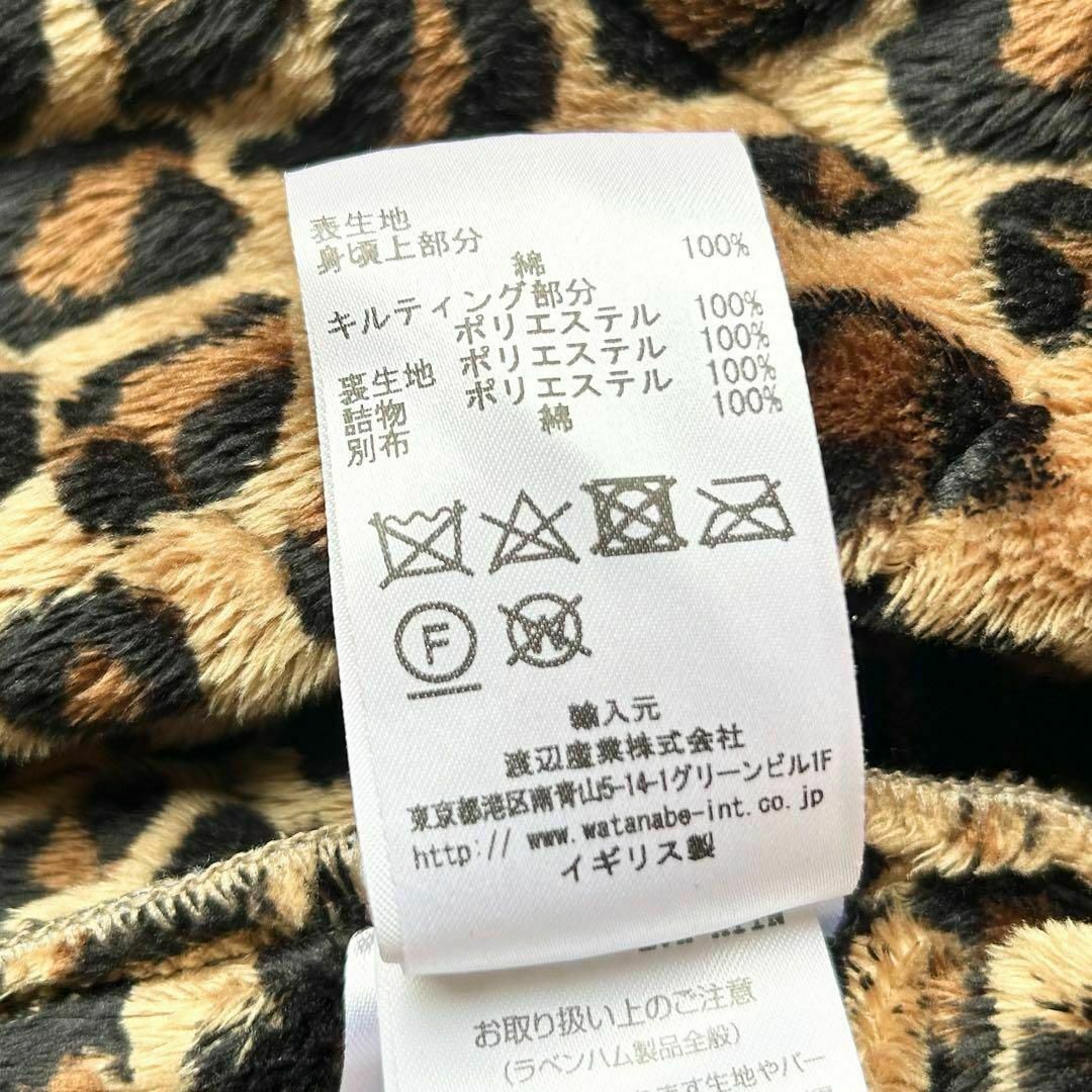 LAVENHAM - LAVENHAM 裏ボアキルティングコート 黒 レオパード柄 別注