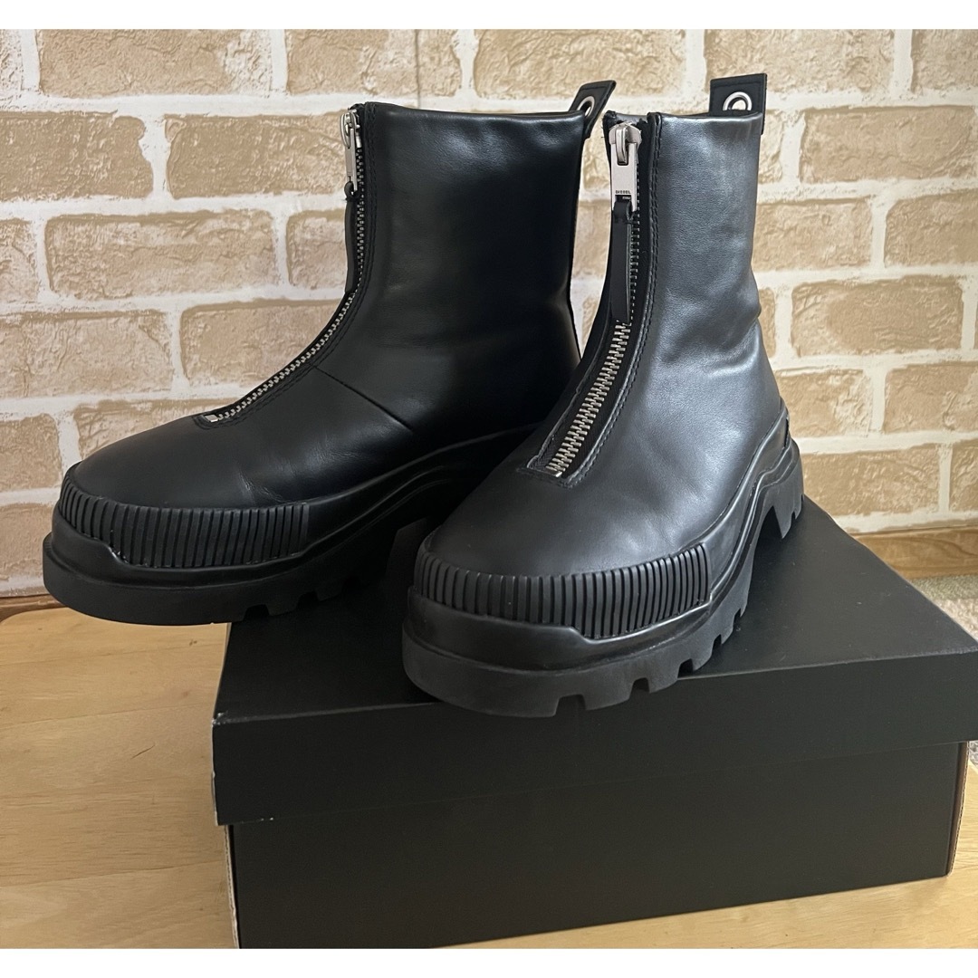 DIESEL - DIESEL メンズ カウレザー ブーツ センターファスナーの通販