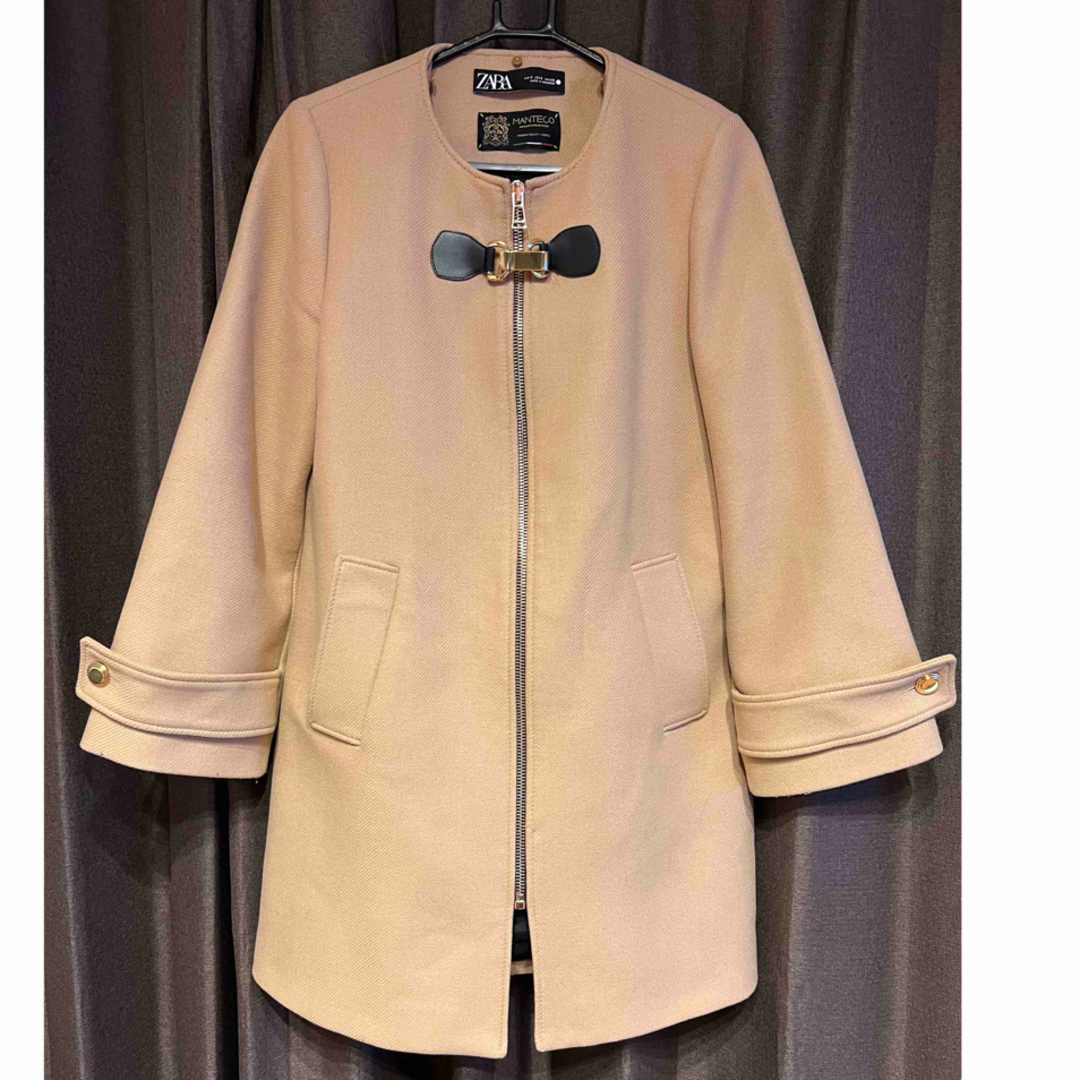 ZARA - ZARA MANTECO 2way ノーカラーコート ファー脱着可能の通販 by