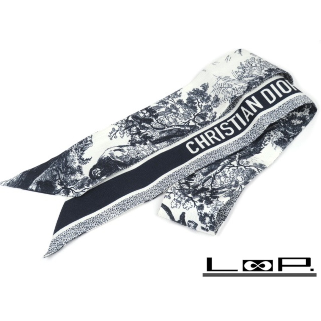 Dior - □美品□ ディオール ミッツァ スカーフ ツイリー ネイビー