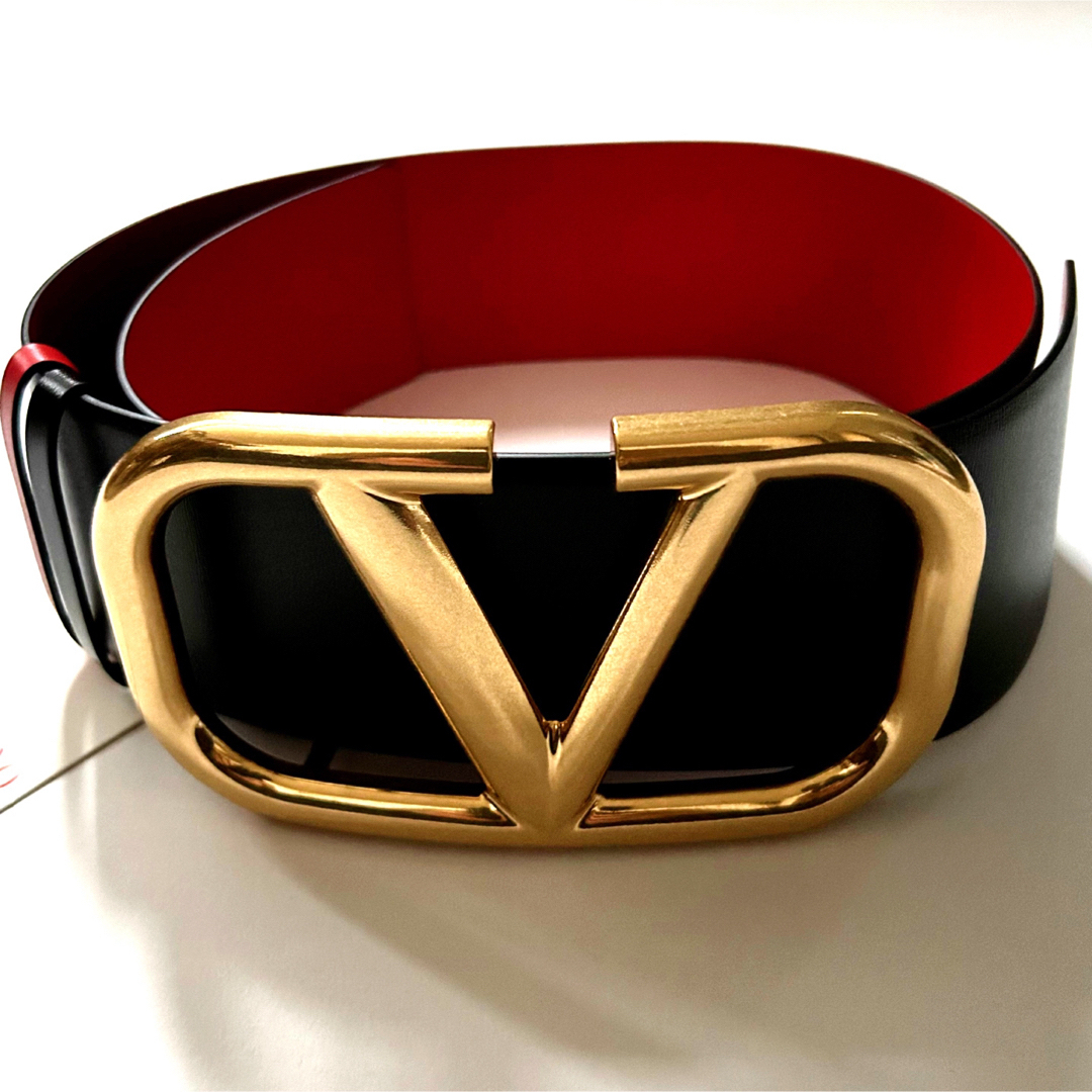 VALENTINO - 新品75 VALENTINO ヴァレンティノ Vロゴ ベルト 70MM VLTN