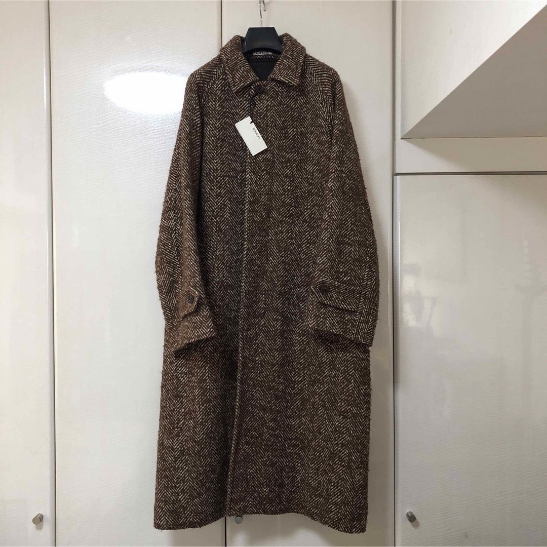 AURALEE - AURALEE WOOL ALPACA TWEED COLLAR COATの通販 by shop