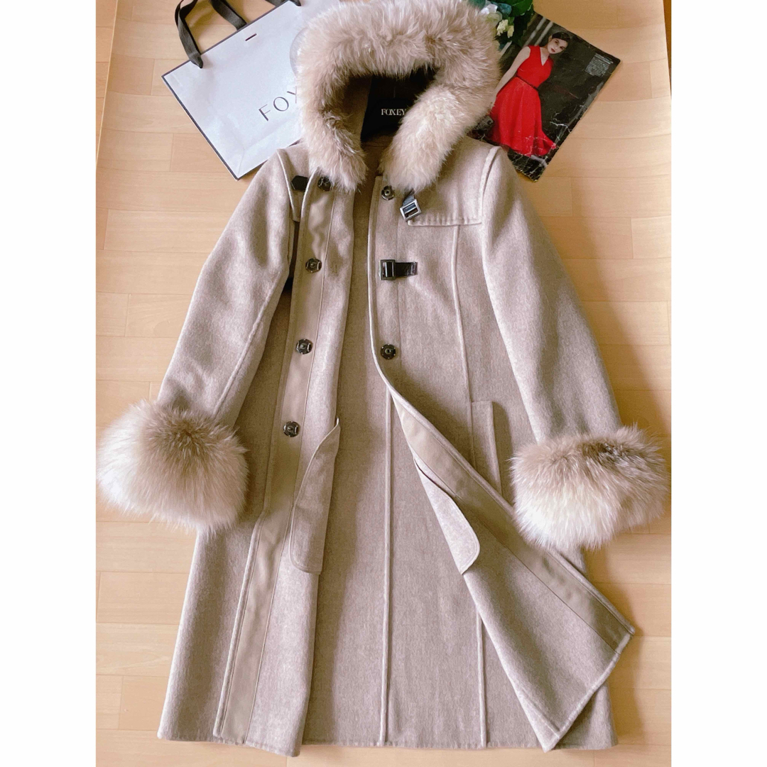 FOXEY - 極美品！FOXEY52万円カシミアファーコート 40 Rene foxeyの