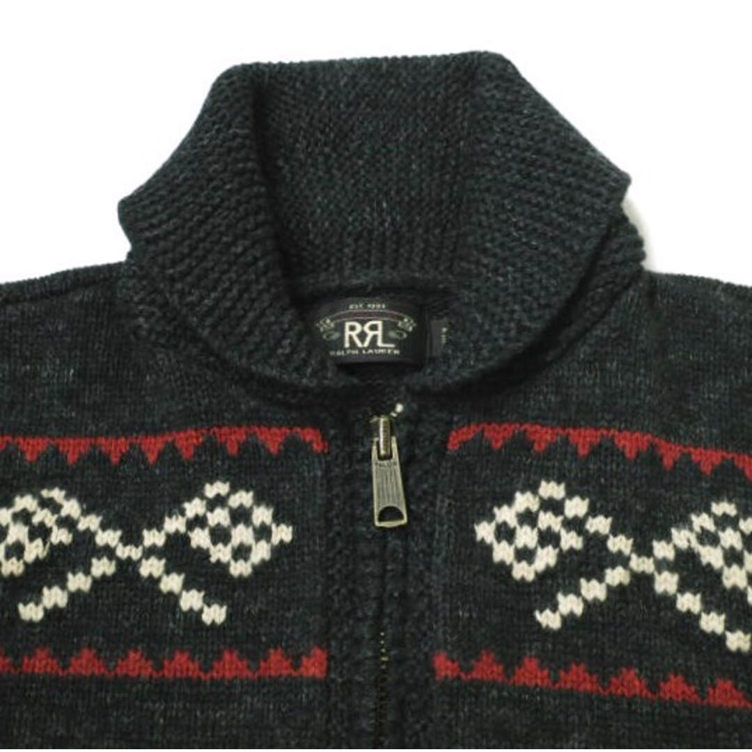 RRL - RRL ダブルアールエル Car Motif Cotton Wool Zip Cardigan カー