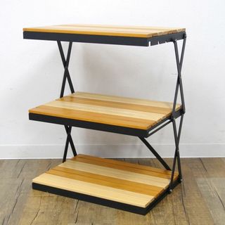 アノバ ANOBA 2トーン ウッドラック 3段 マルチユース ラック 棚