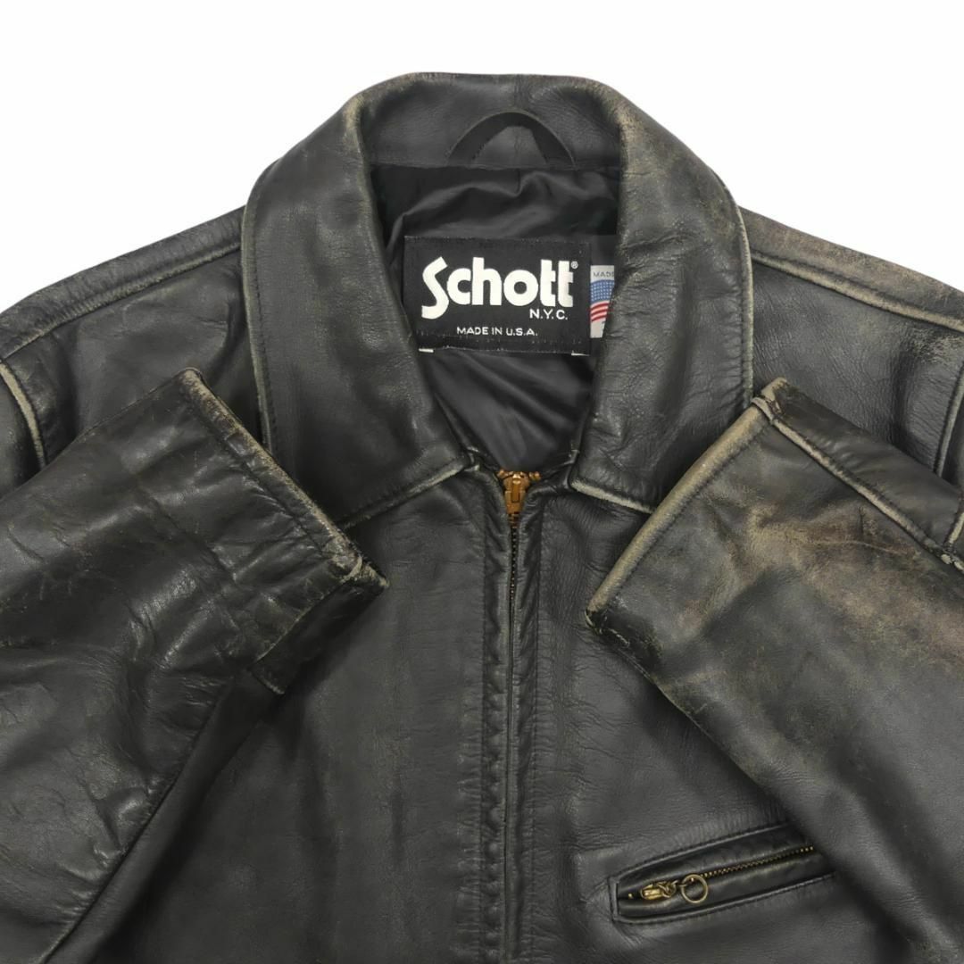 schott - Schott 36 ショット S ライダースジャケット シングル HH9526
