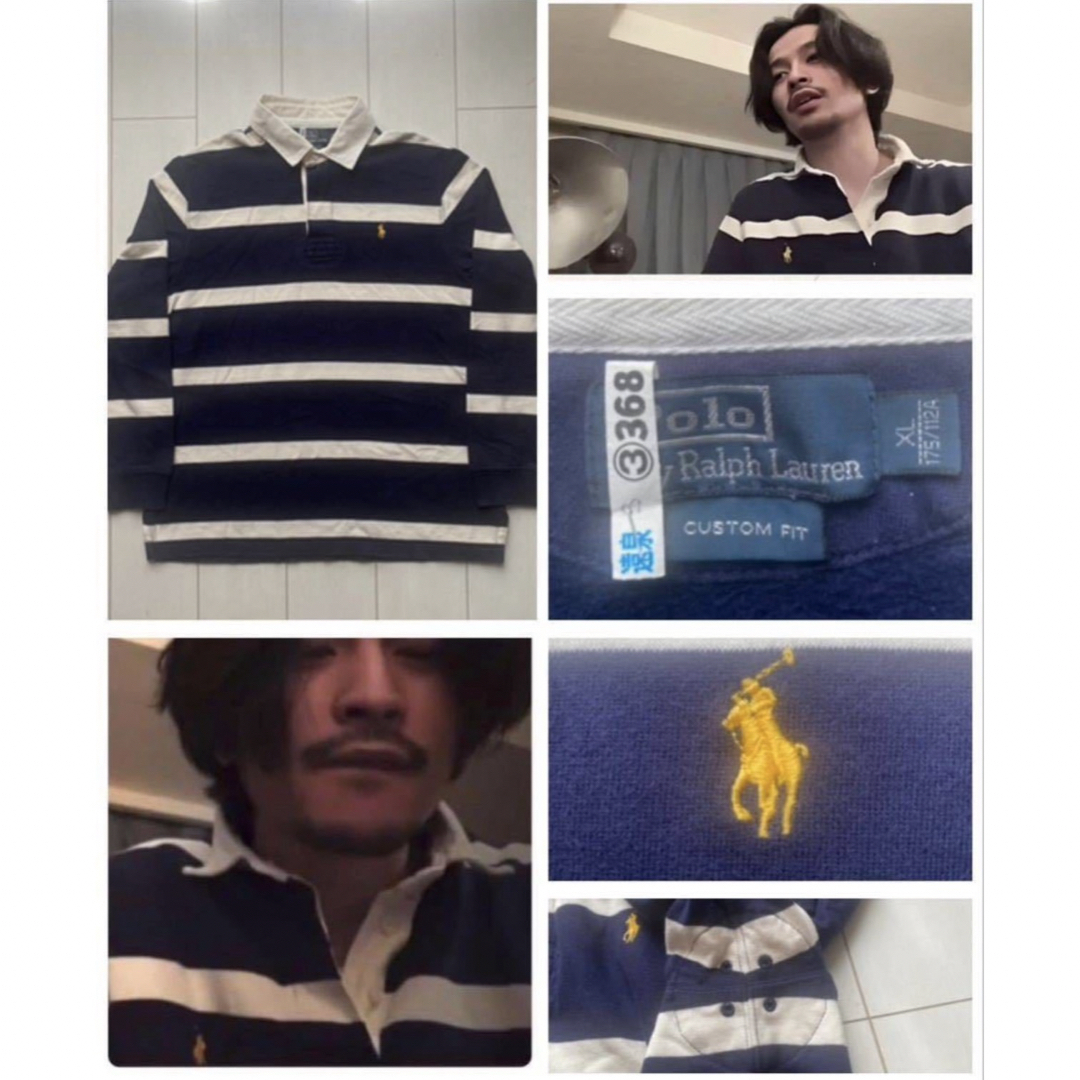 POLO RALPH LAUREN - 美品 POLO ラルフローレン ボーダー ラガーシャツ