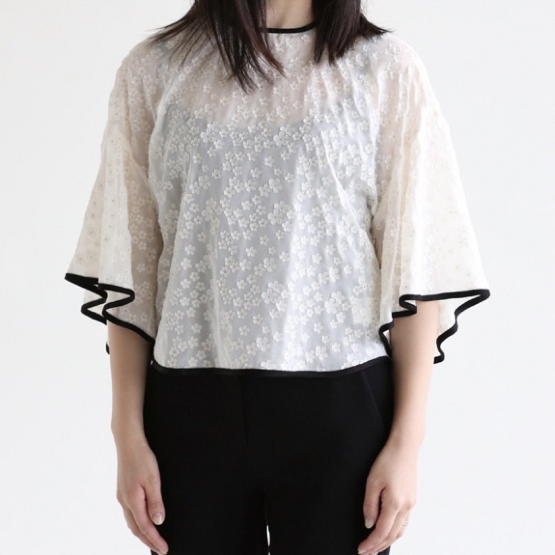 mame kurogouchi フラワープリントブラウス ブラウス | Mame