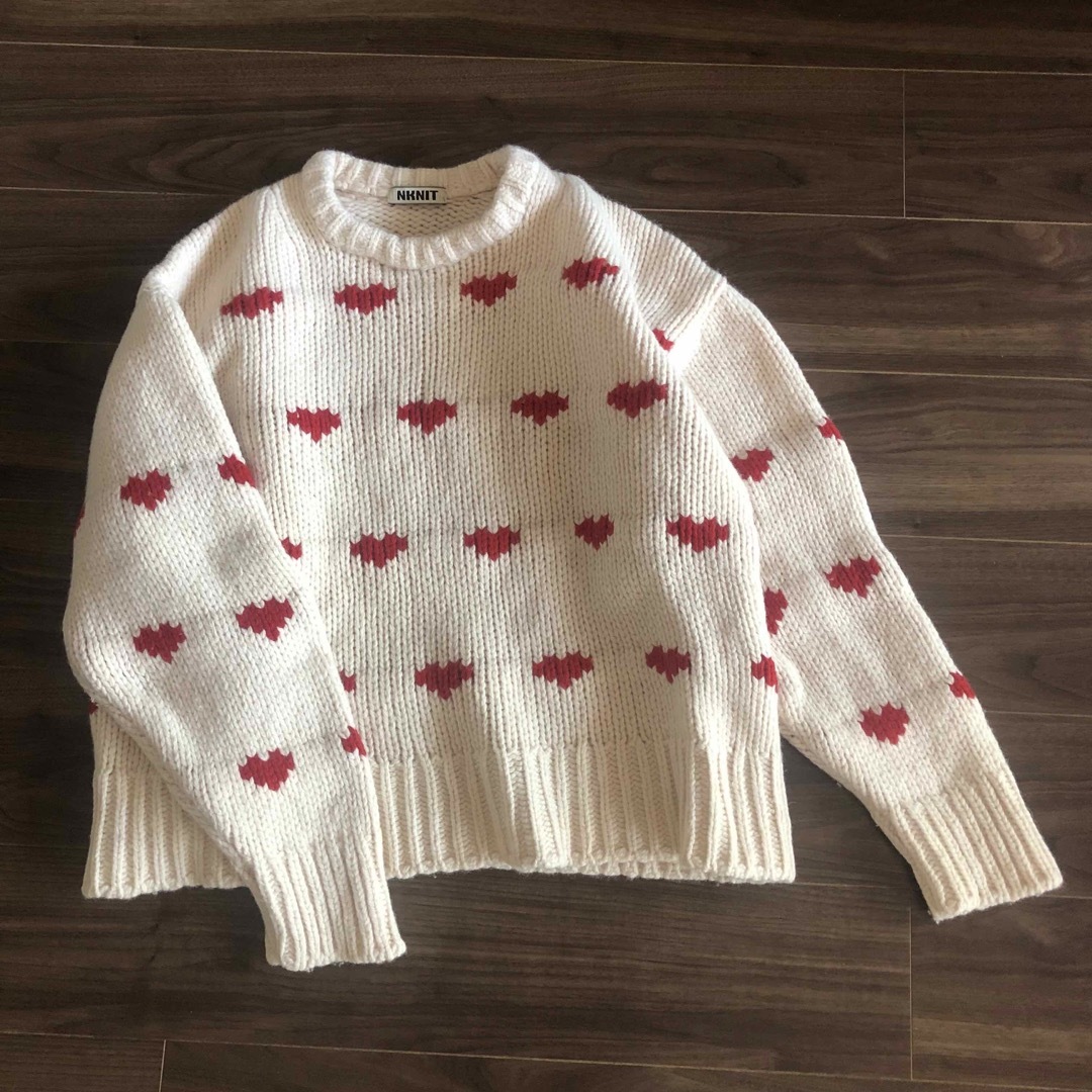 nknit ♡ knit ライン ハート ニット ハート柄の通販 by kayo's shop