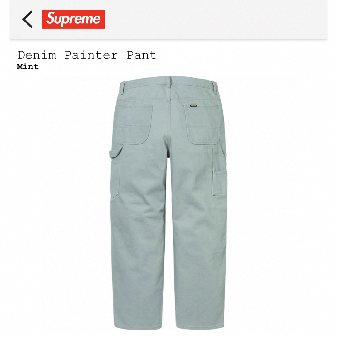 Supreme - 24S/S Supreme Denim Painter Pant Mint 32の通販 by