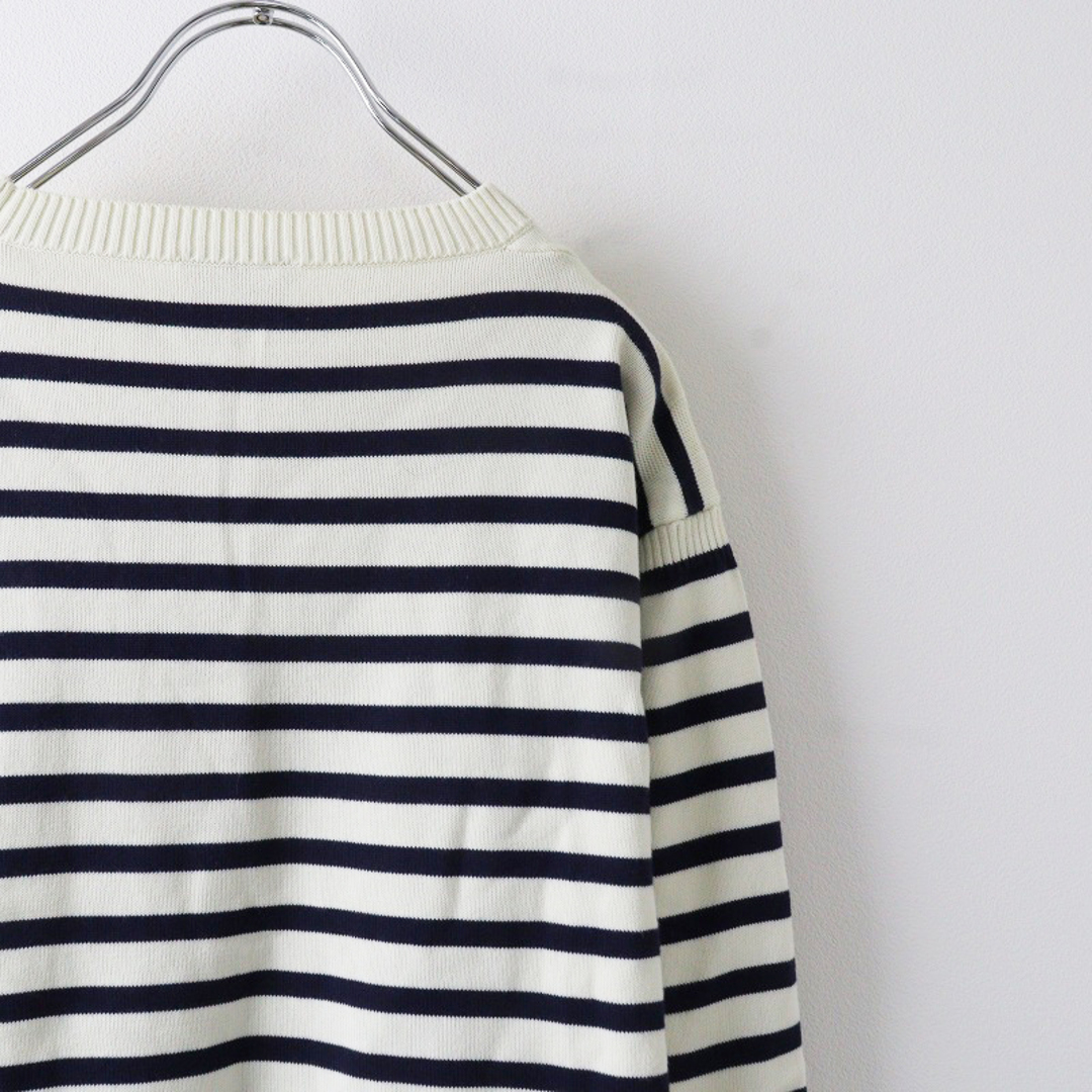 ルトリコチュール Le Tricoteur ボーダーガンジーセーター/オフ