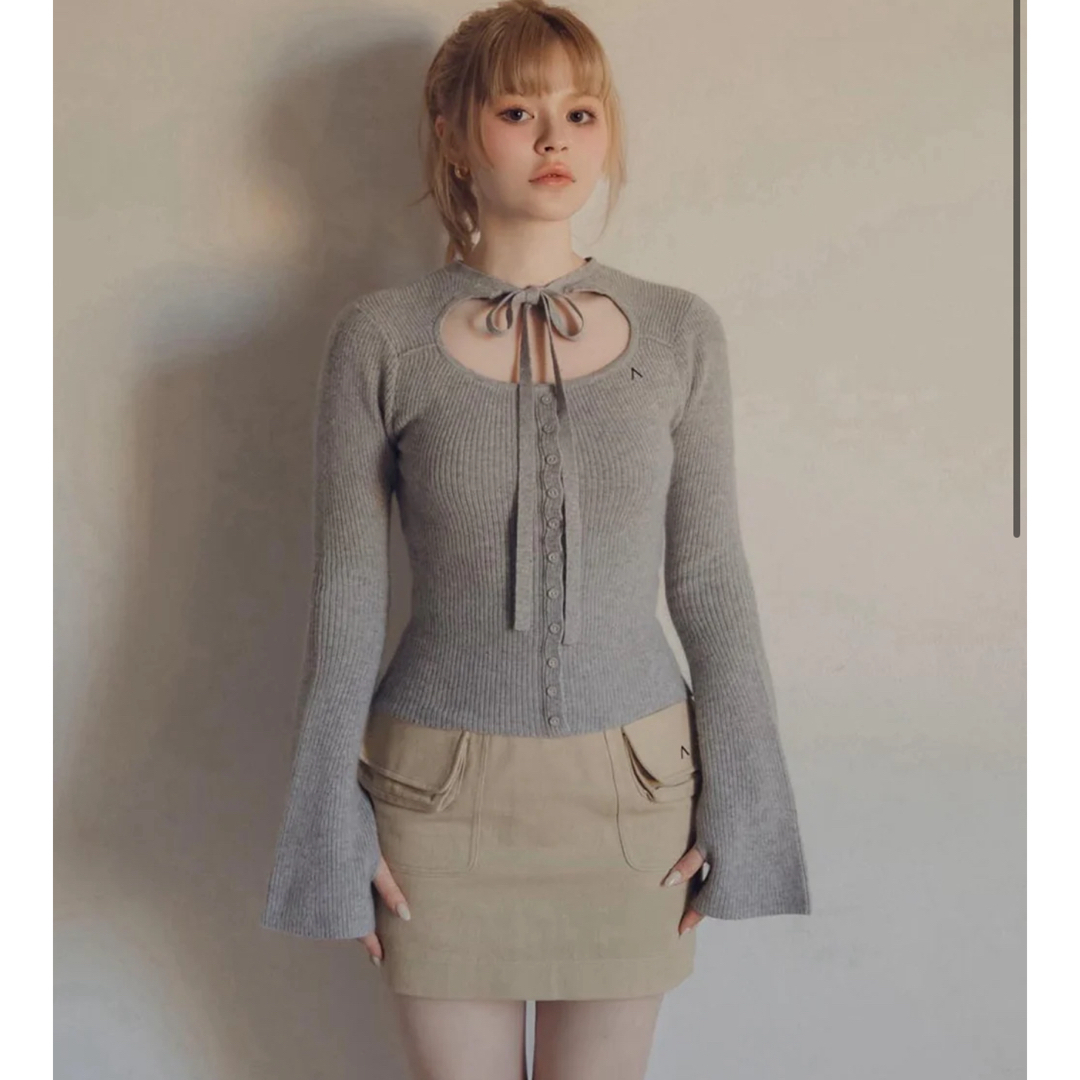 andmary Carol ribbon tops ニットの通販 by ☽｜ラクマ