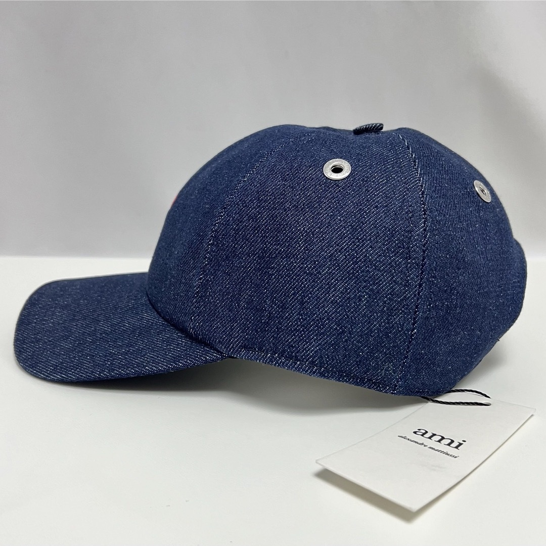 ami - 新品 AMI PARIS アミ 刺繍ロゴ パリス デニム キャップ 帽子 CAP