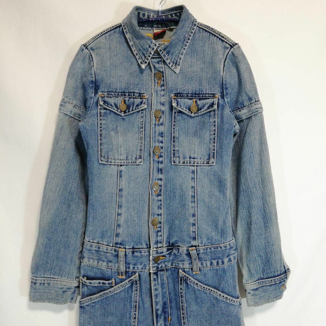 AVIREX - AVIREX レディース 2WAY オールインワン つなぎ デニム 半袖