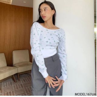 SeaRoomlynn - sea room lynn🍋Flowerサーマル2wayショートトップスの