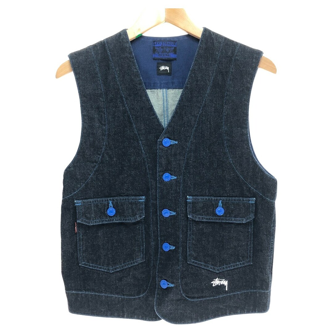 STUSSY STRIPED SHERPA VEST ボアベストMサイズ