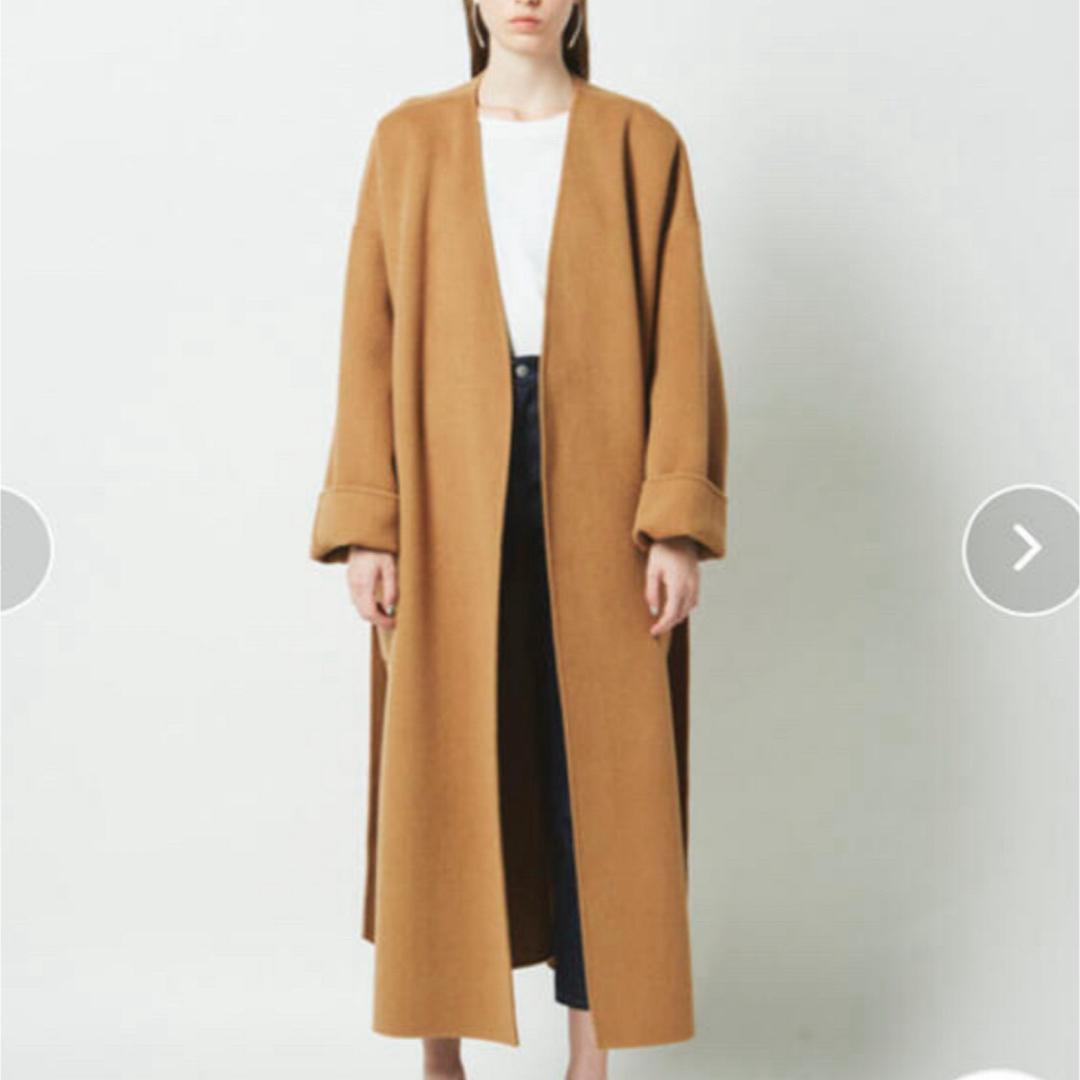 N.O.R.C - N.O.R.C ノーク ノーカラーウールリバーコートの通販 by